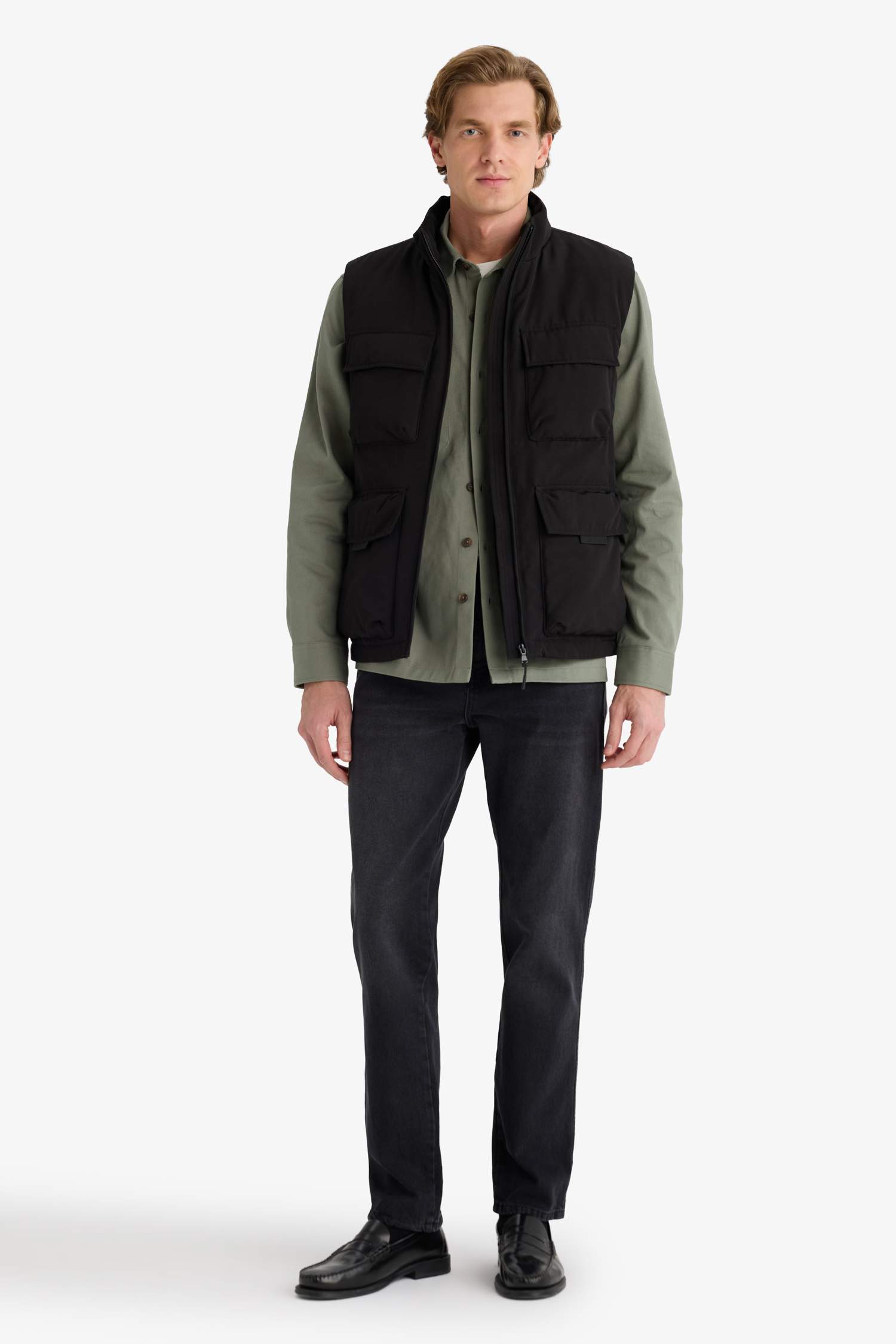 Gilet à col montant Coupe régulière