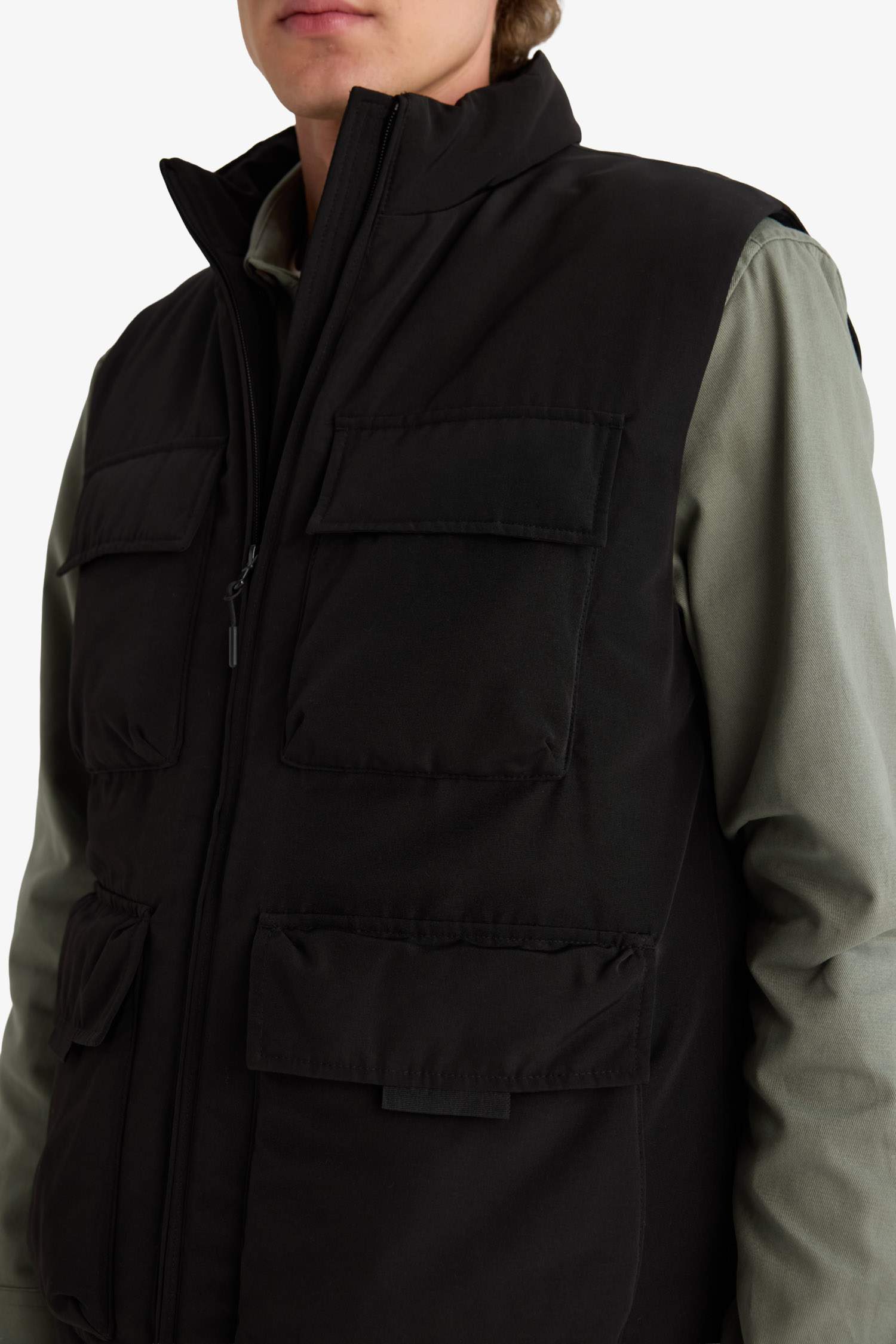 Gilet à col montant Coupe régulière