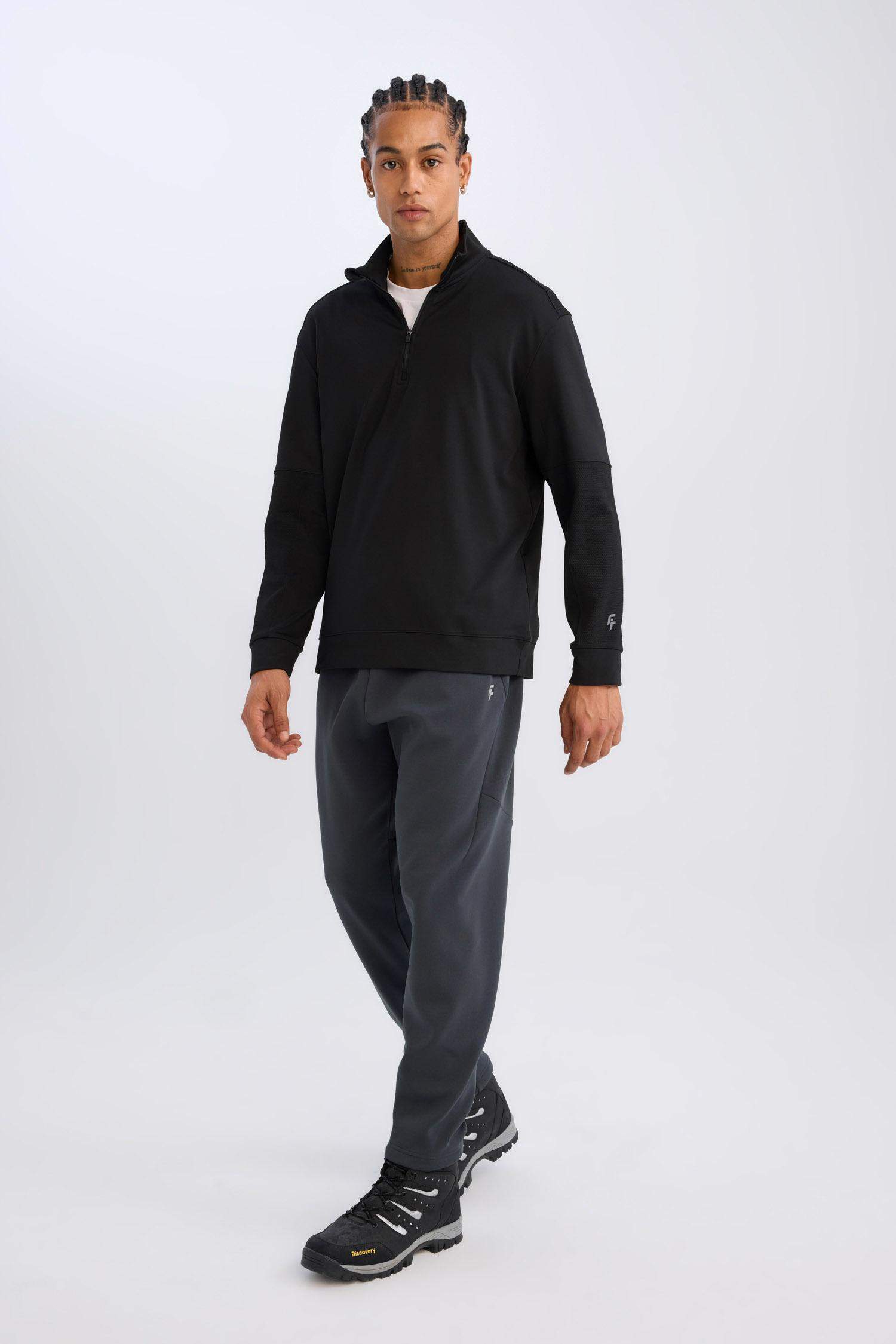 Kalın Jogger Eşofman Altı Standart Fit Cepli Sporcu Beli Lastikli