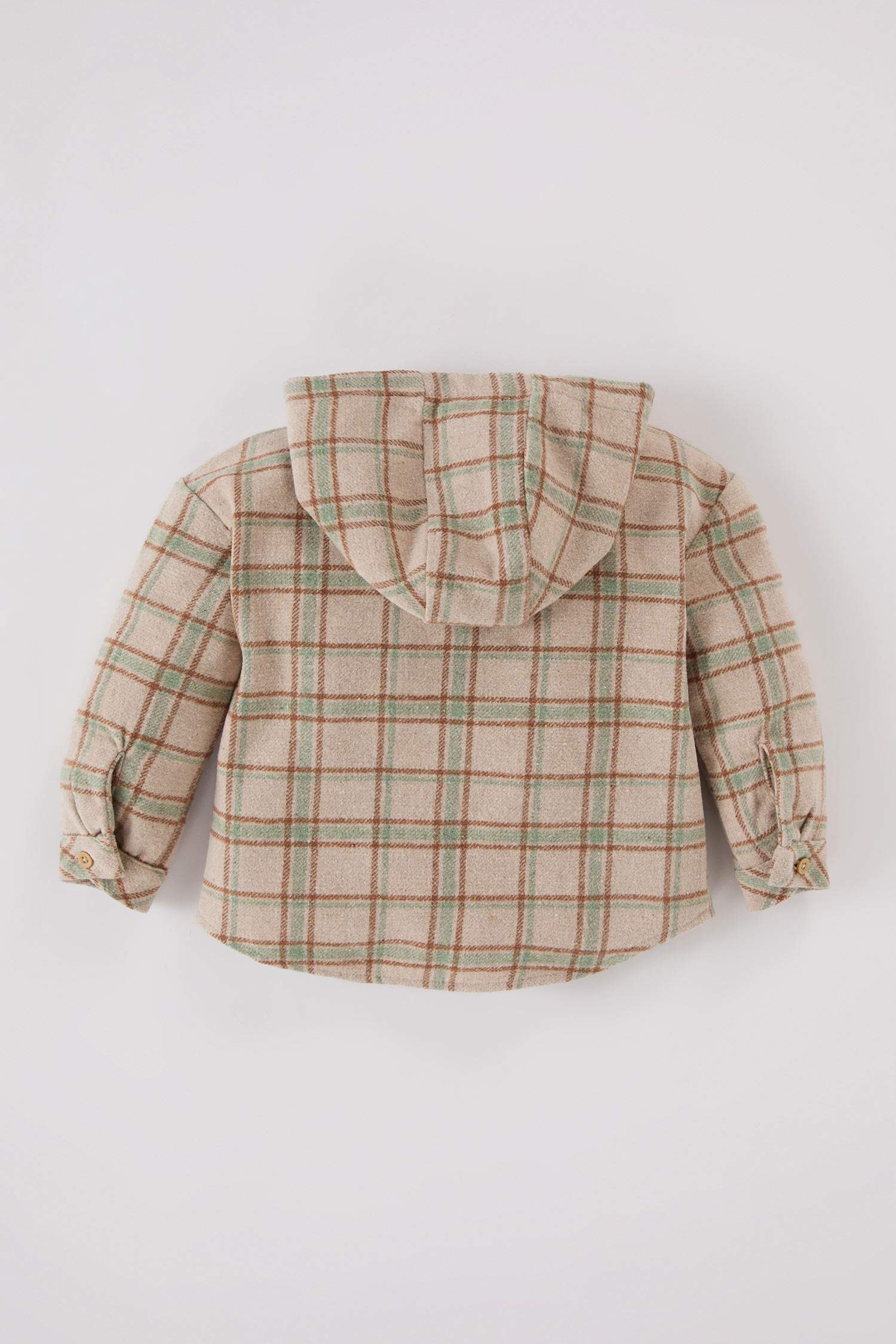 Baby Boy Hooded Plaid Flannel Shirt