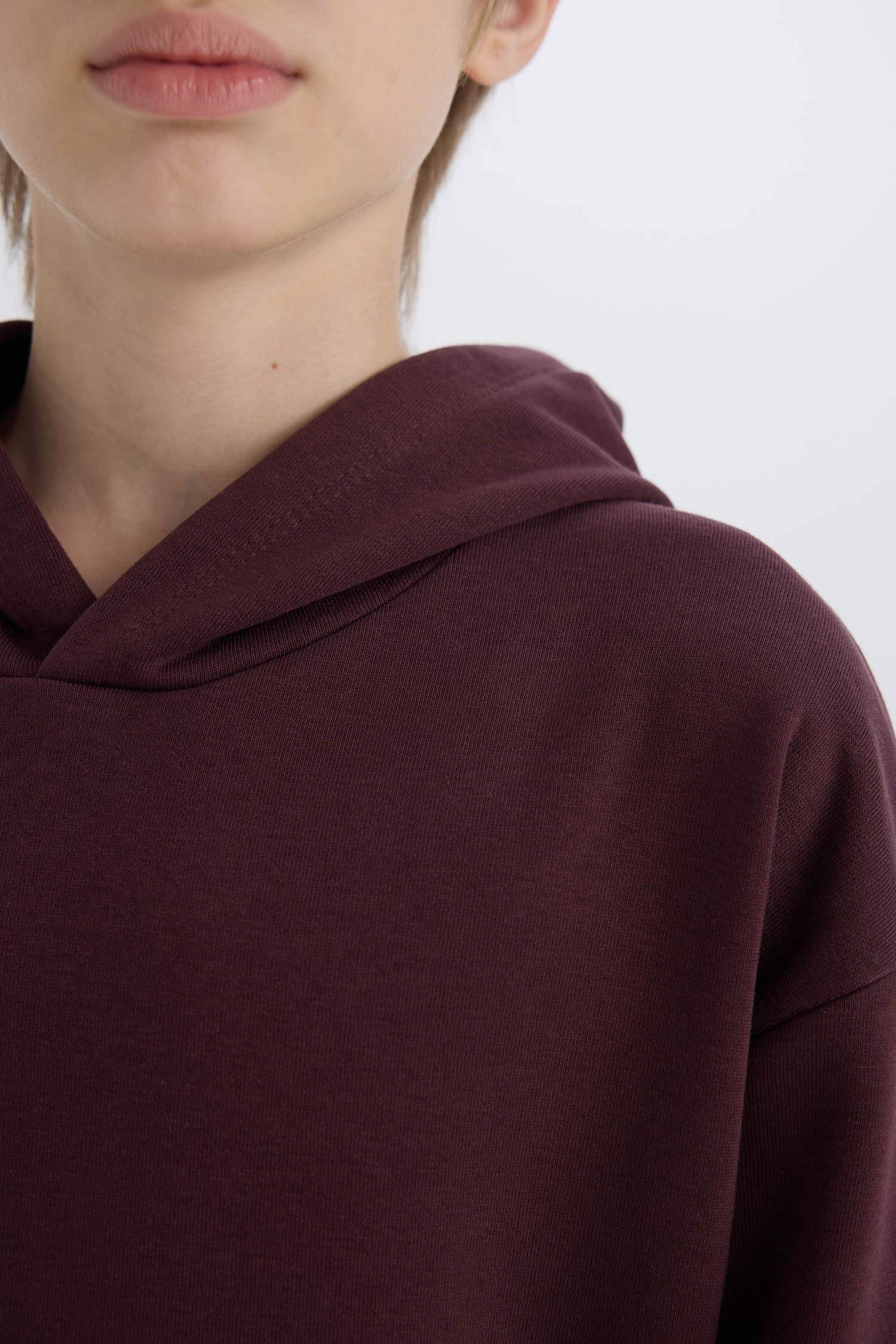 Boy Hooded Printed Pocket Sweatshirt