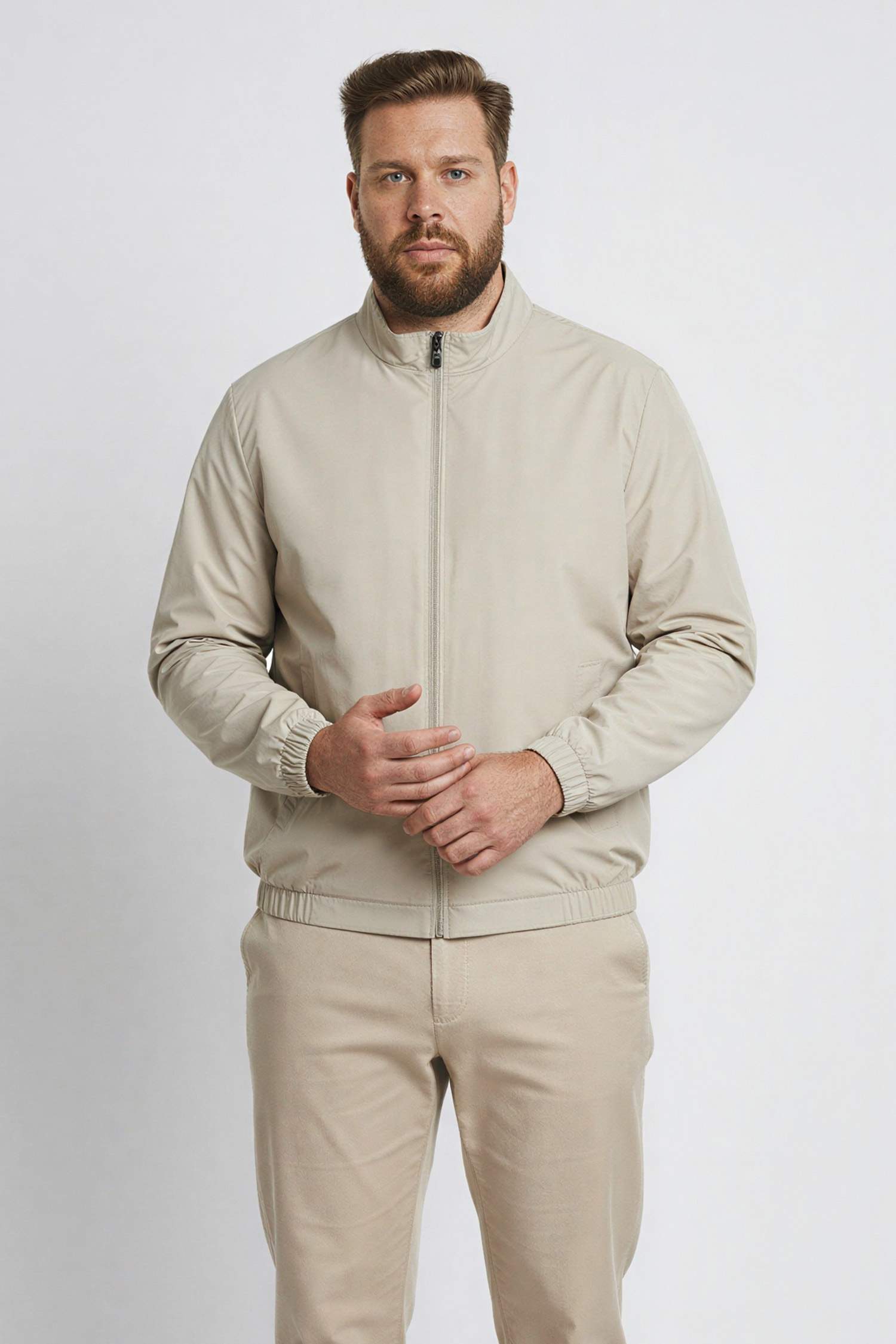 Regular Fit Dik Yaka Fermuarlı Cepli Mevsimlik Baharlık Mont