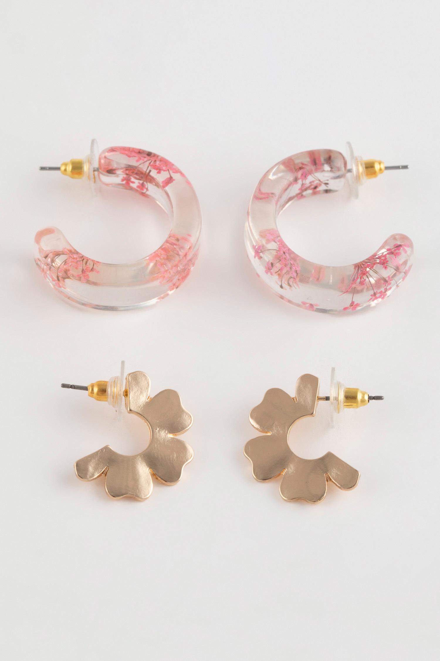 Woman 2 Piece Colorful Earrings