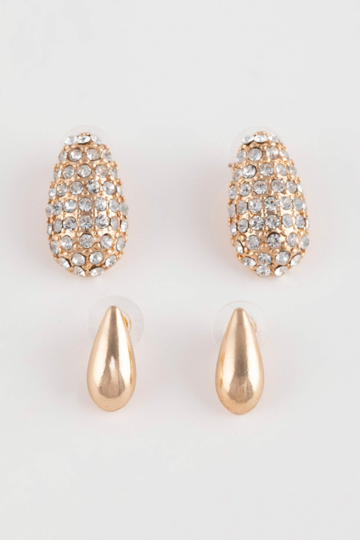 Kadın 2'li Gold Küpe