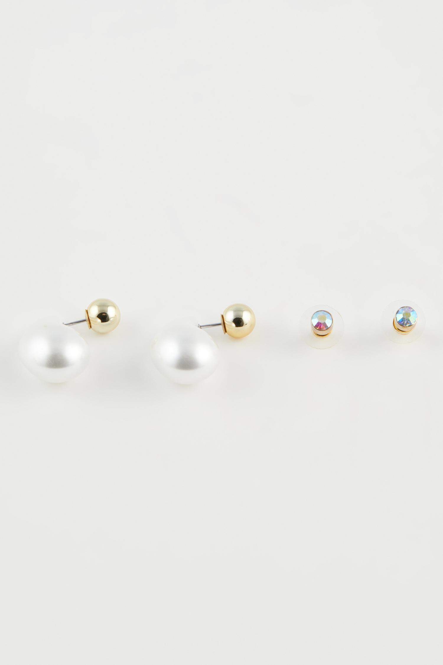 Kadın 2'li İncili Küpe