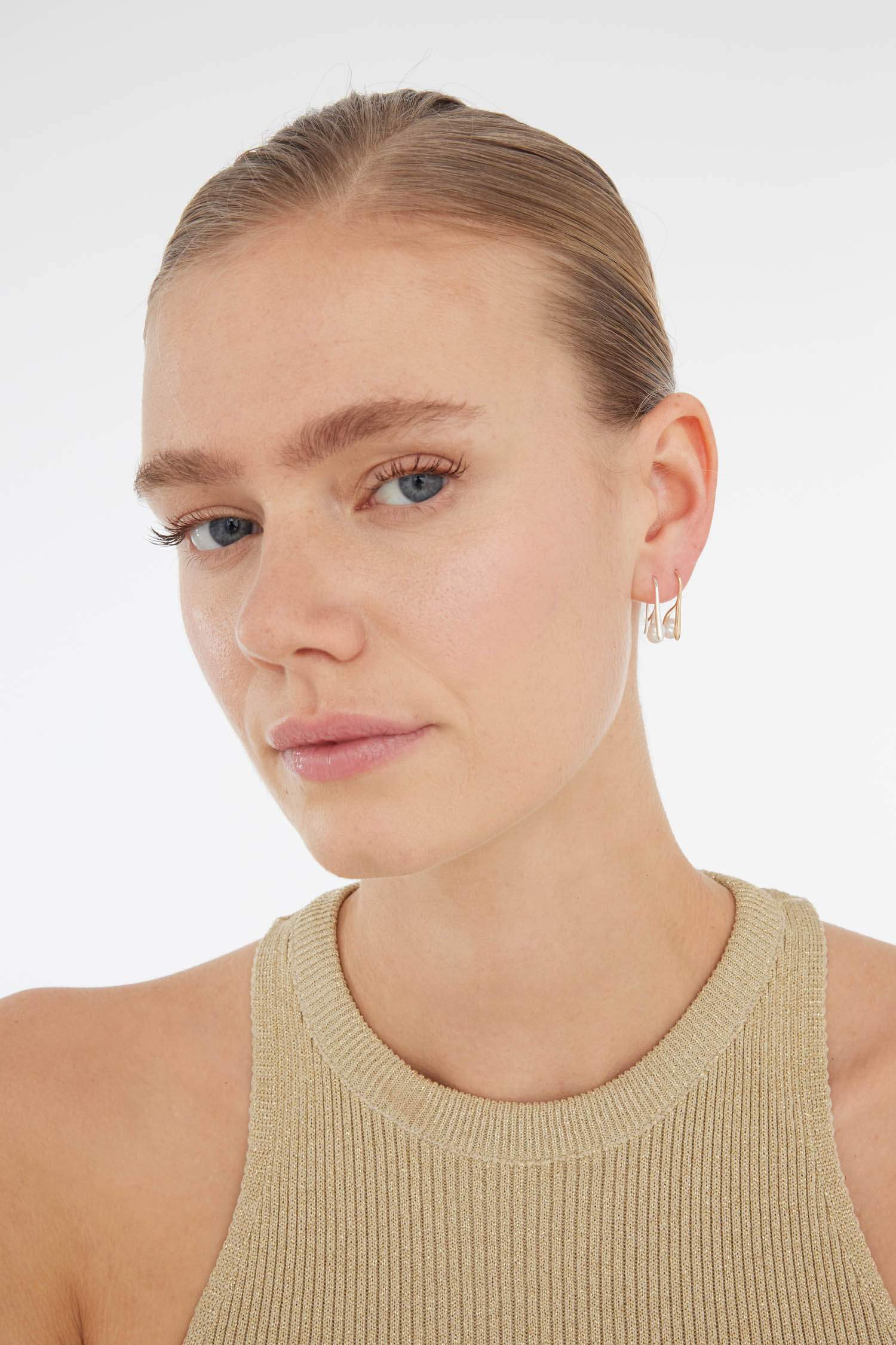 Kadın 2'li İncili  Küpe