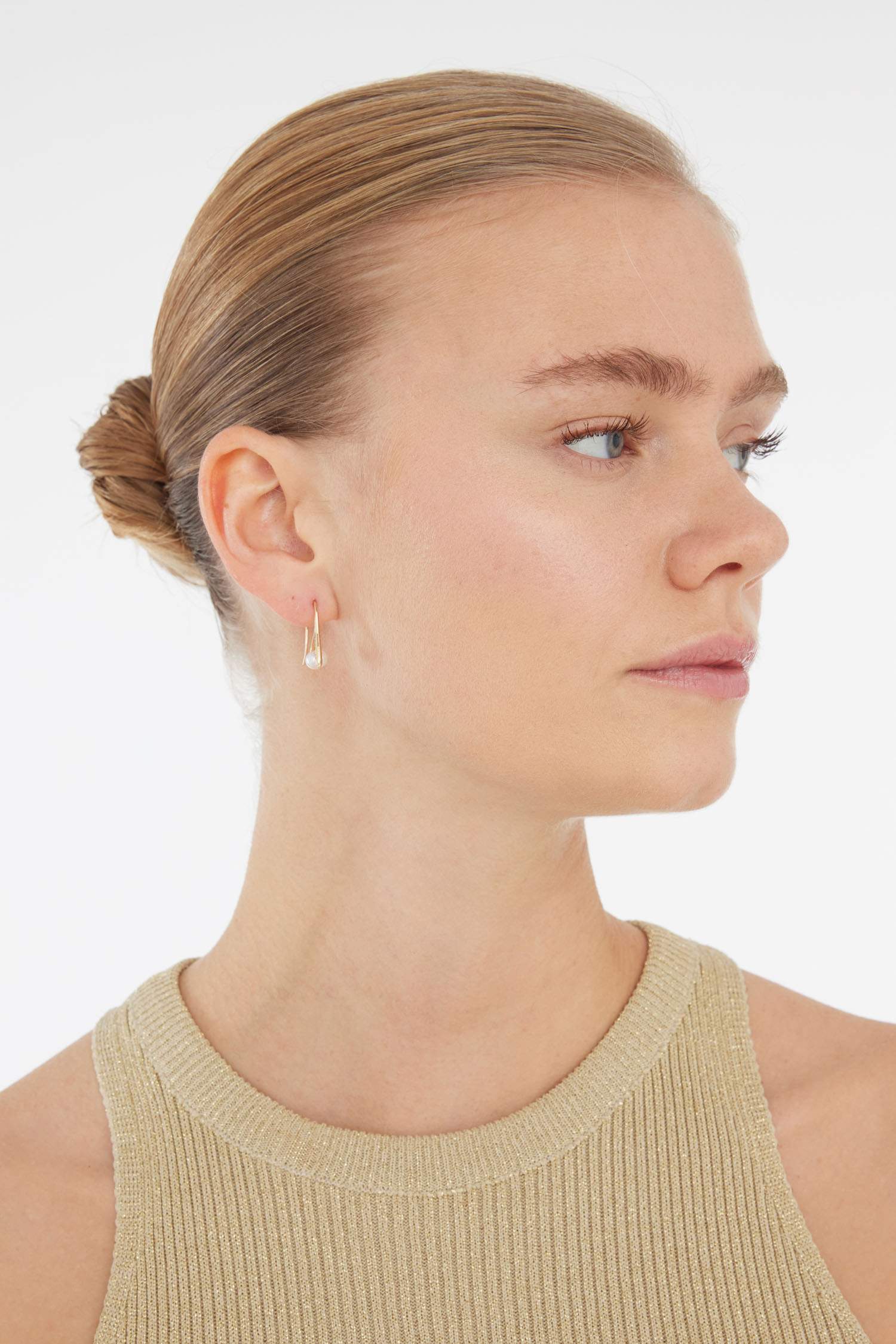 Kadın 2'li İncili  Küpe