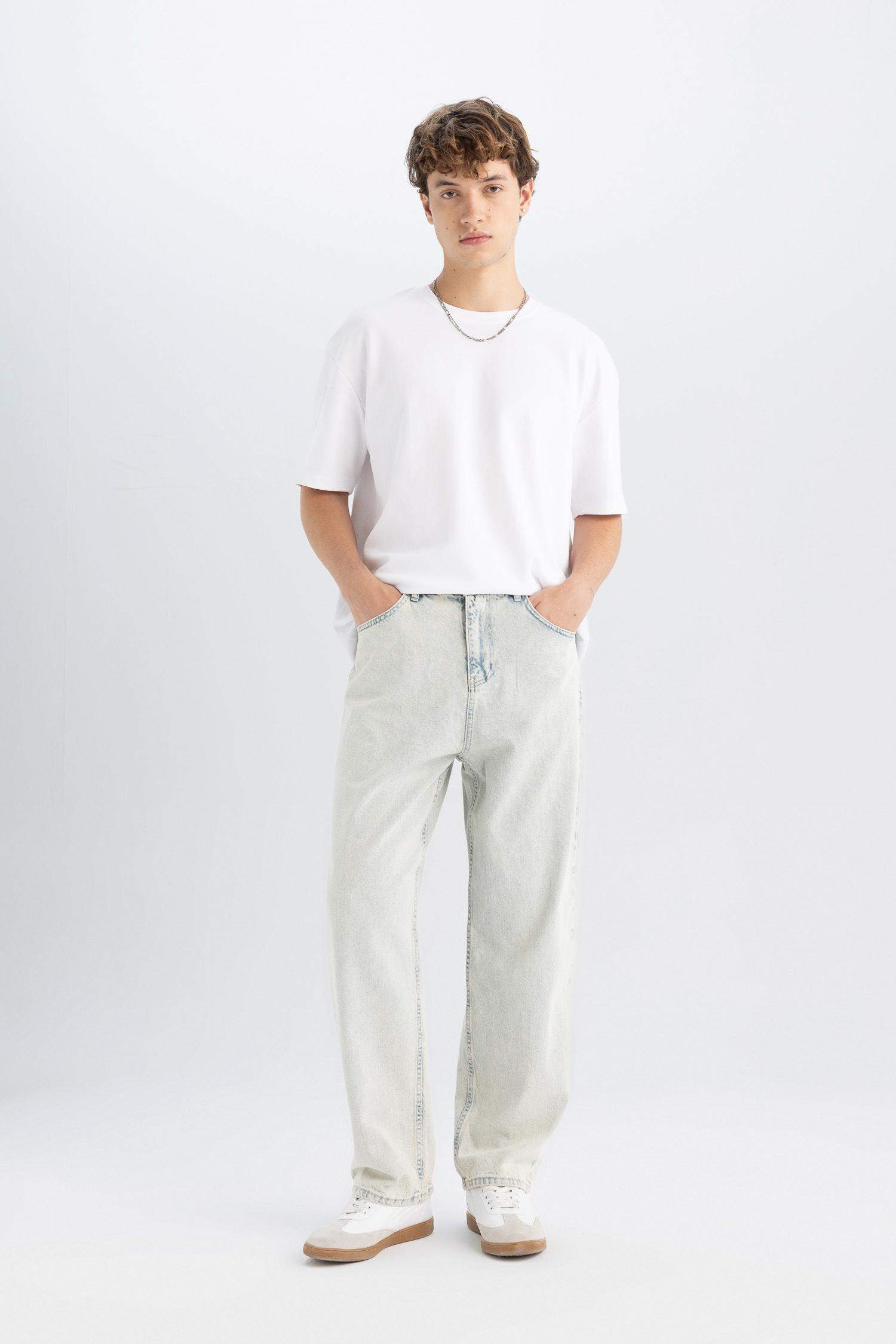 Baggy Fit Normal Waist Wide Leg Jeans