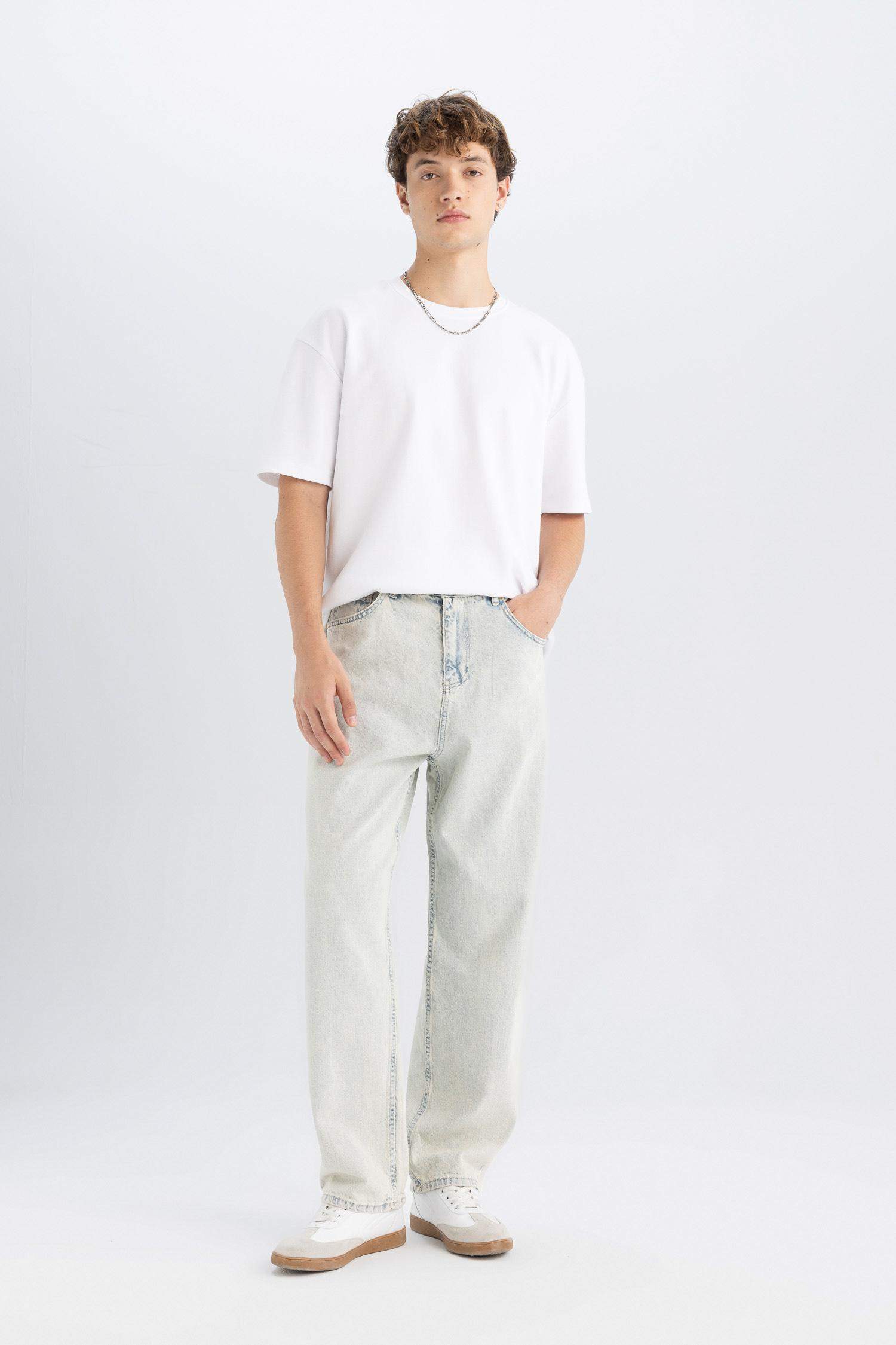 Baggy Fit Normal Waist Wide Leg Jeans