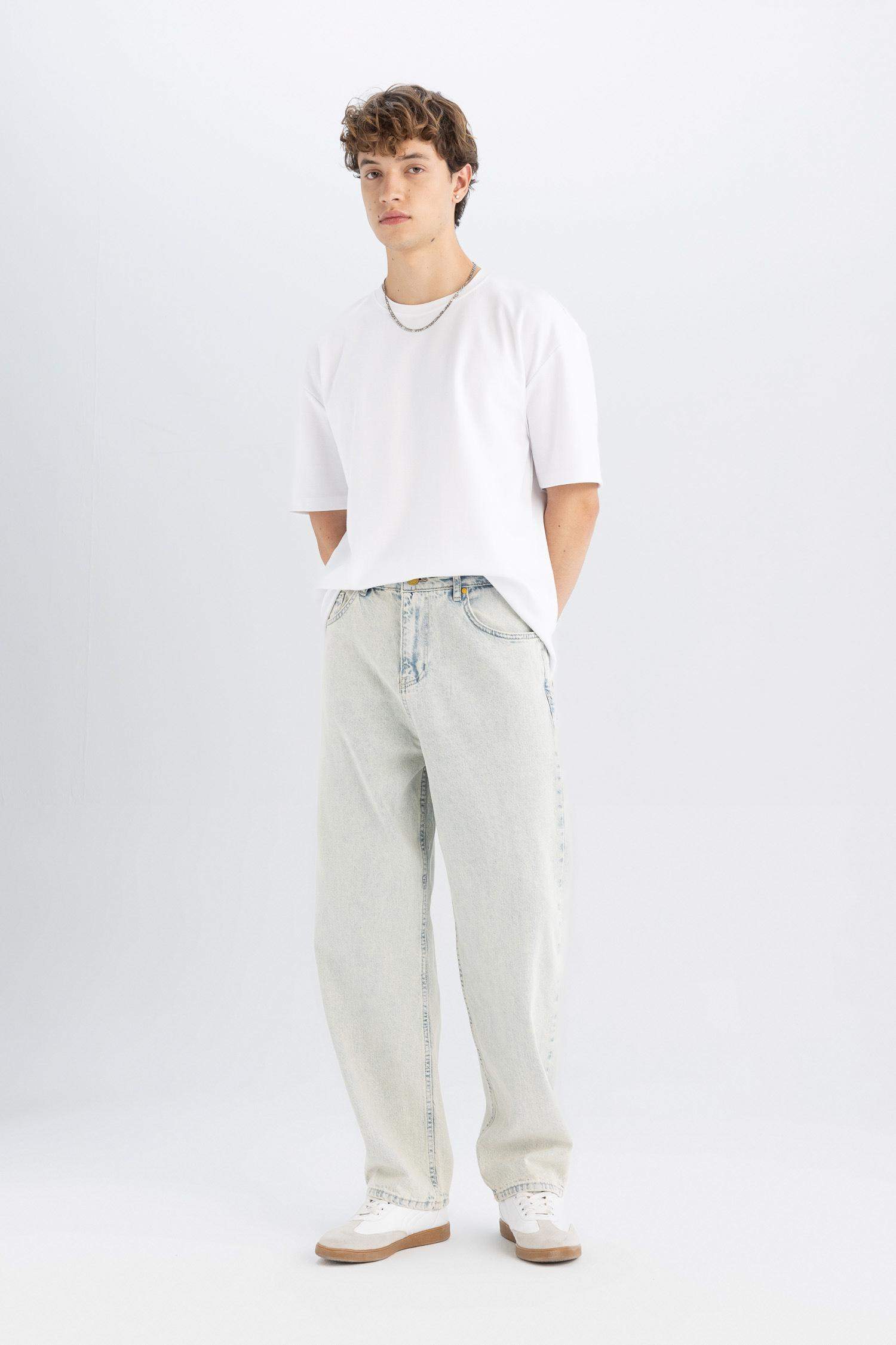 Baggy Fit Normal Waist Wide Leg Jeans