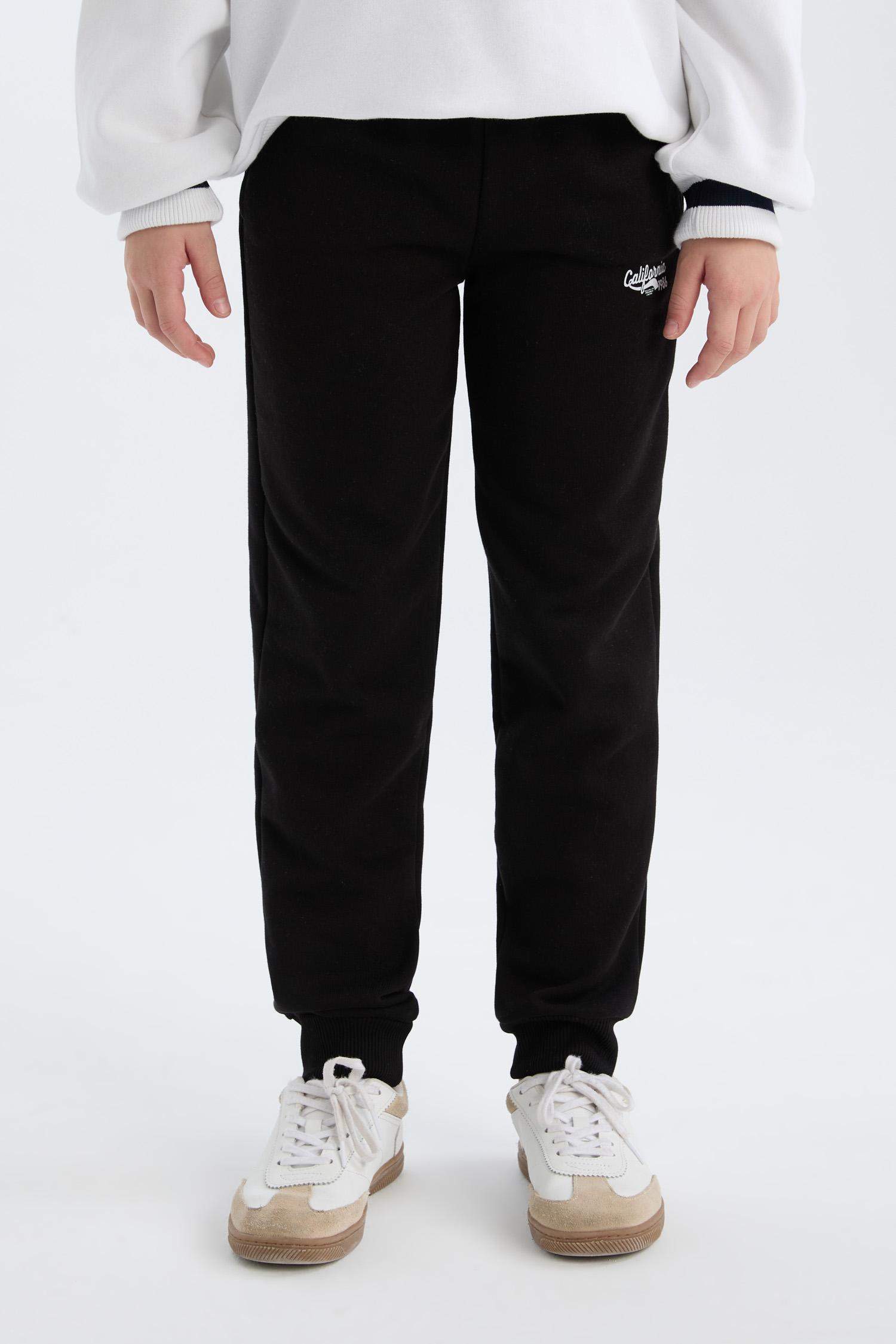 Kız Çocuk Beli Lastikli Baskılı Jogger Eşofman Altı