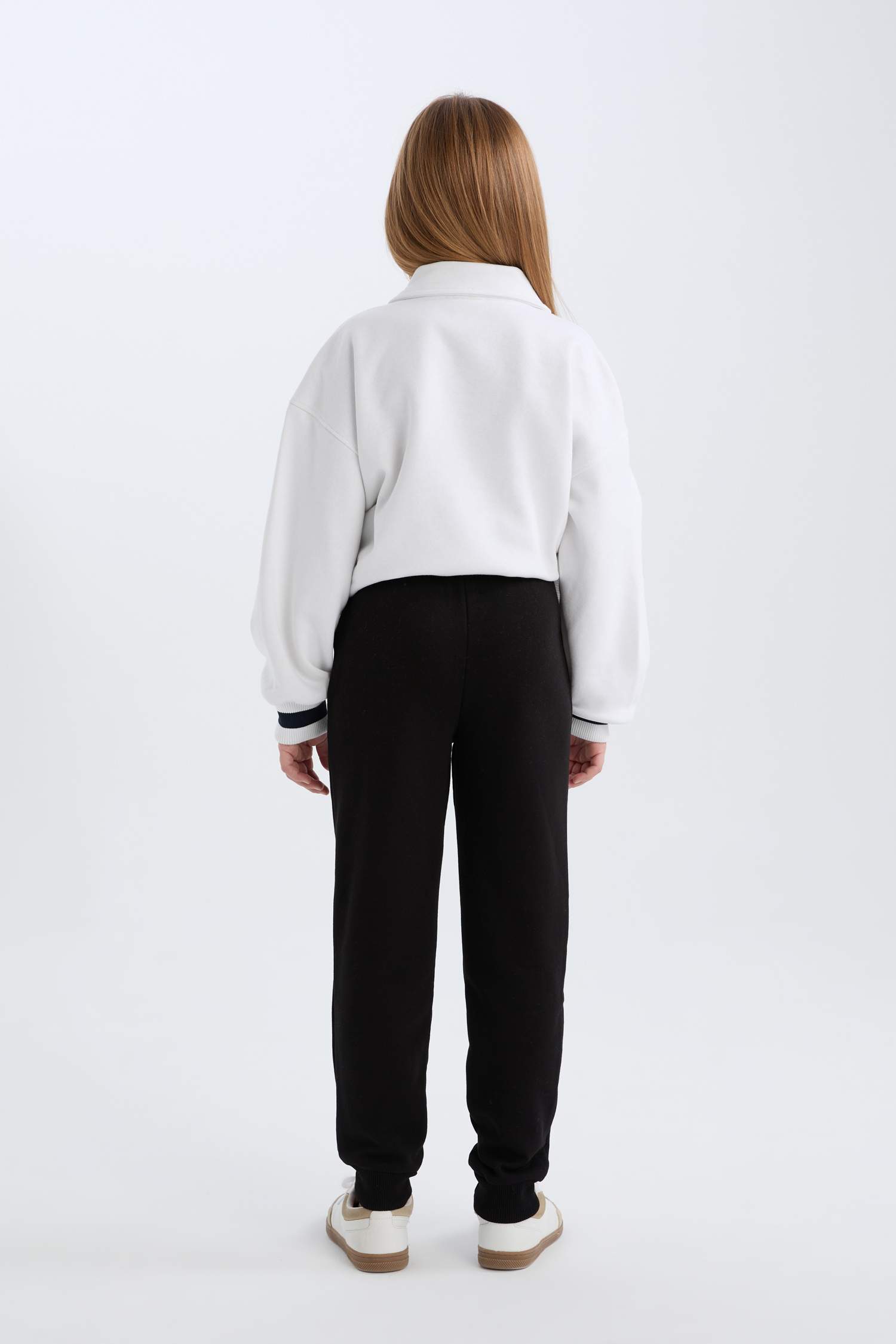 Kız Çocuk Beli Lastikli Baskılı Jogger Eşofman Altı