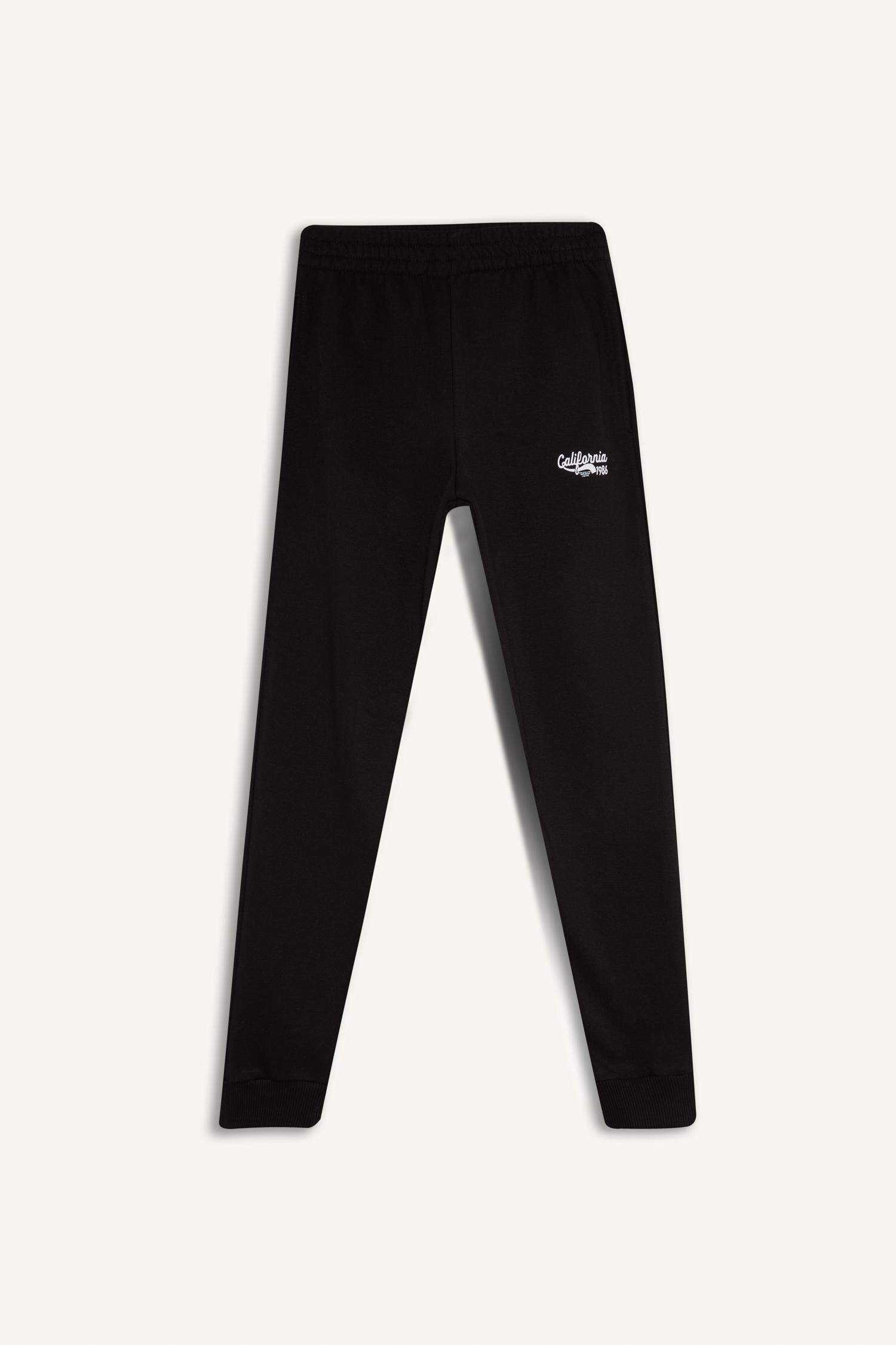 Kız Çocuk Beli Lastikli Baskılı Jogger Eşofman Altı