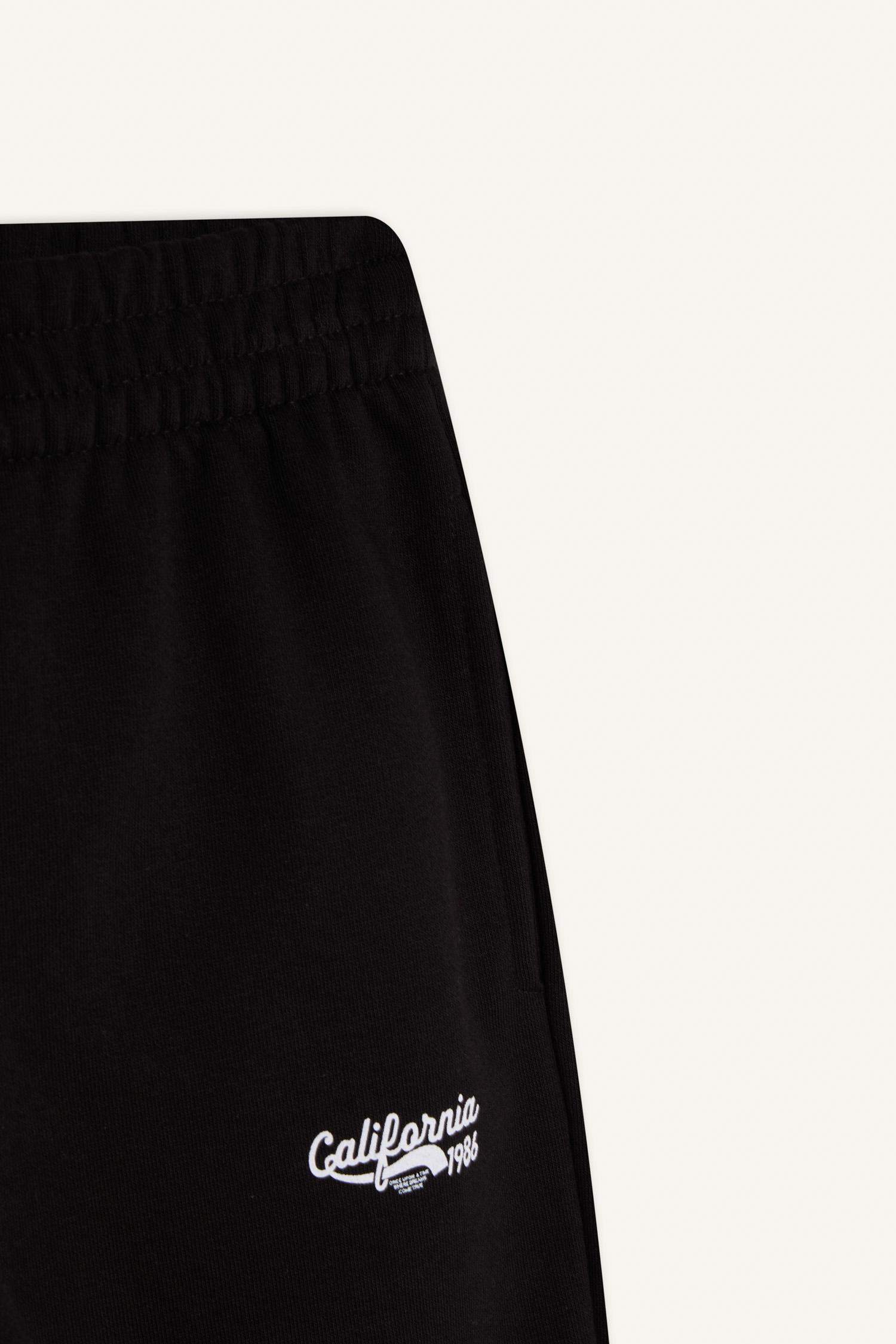 Kız Çocuk Beli Lastikli Baskılı Jogger Eşofman Altı