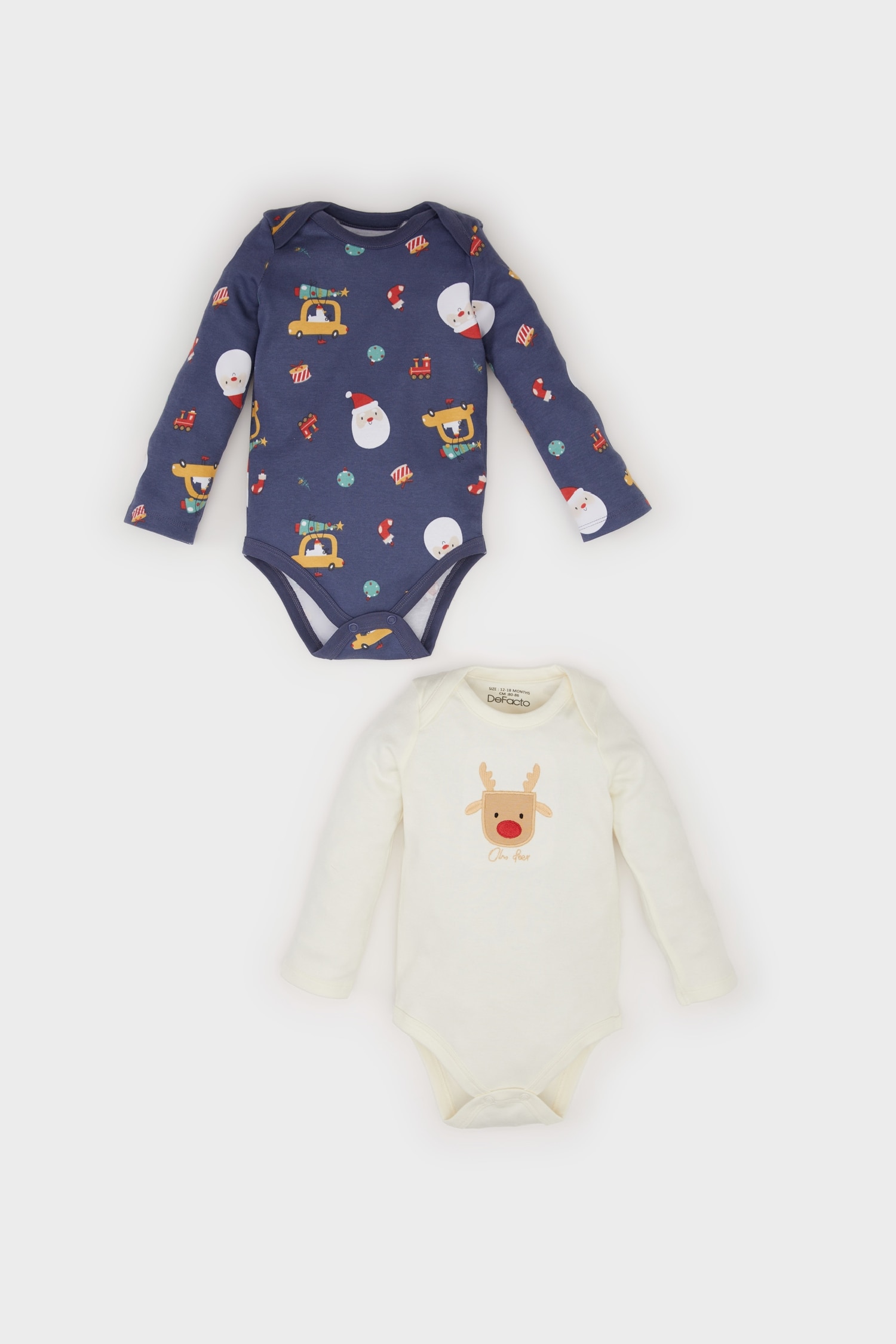 أوفر ولادي حديثي الولادة قصة عادية بطبعة كريسماس - قطعتين