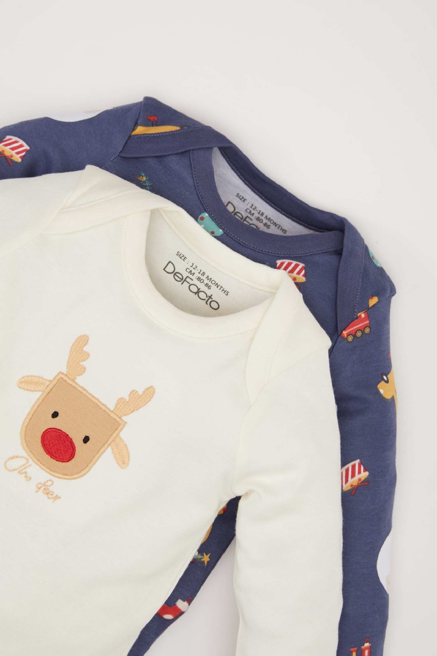 أوفر ولادي حديثي الولادة قصة عادية بطبعة كريسماس - قطعتين