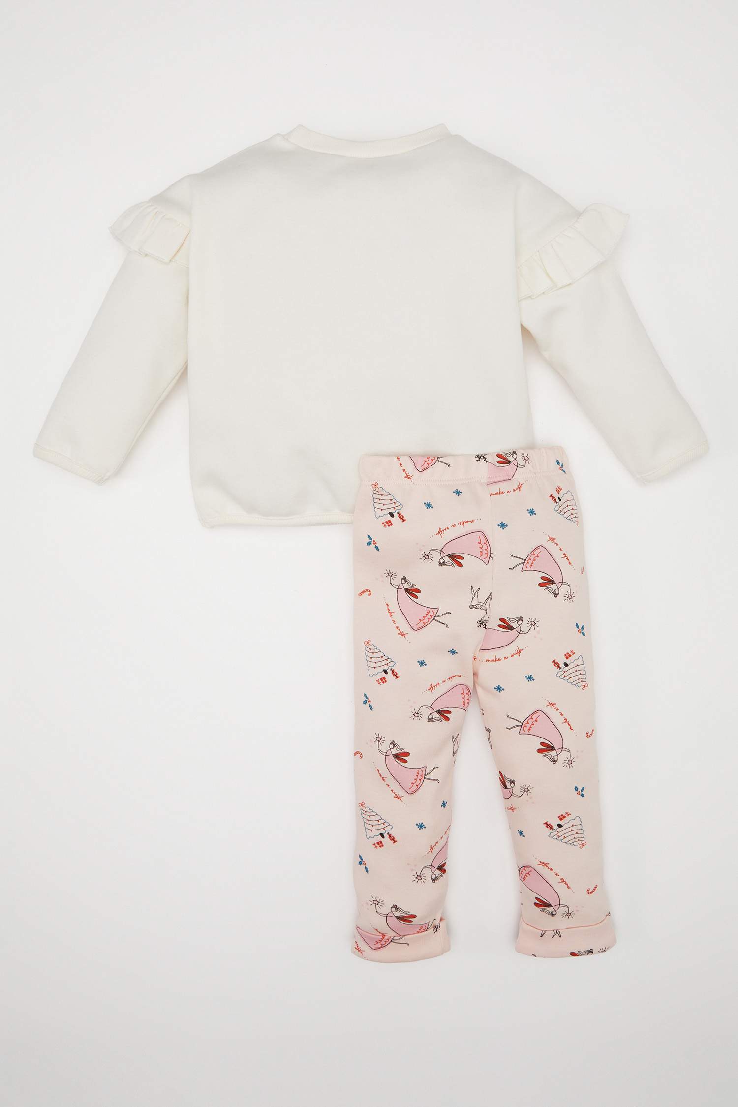 Pyjama à motifs Top à manches longues et bas à taille élastique pour Bébé Fille