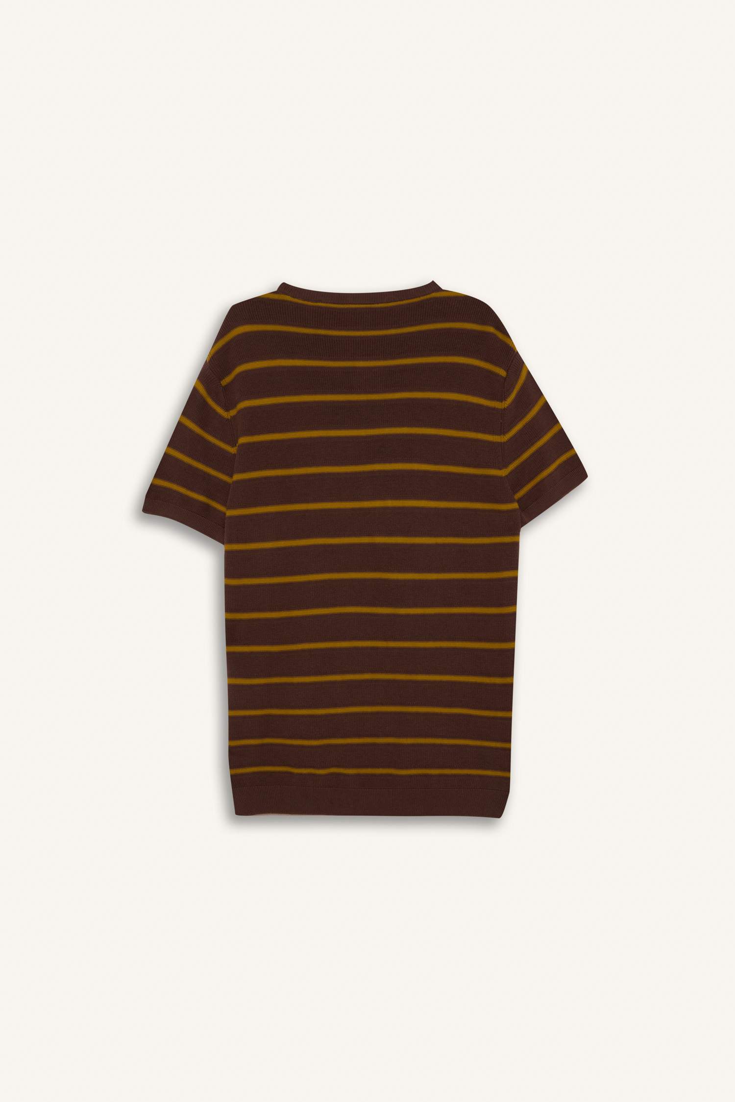 Standard Fit Crew Neck Cotton Striped T-Shirt