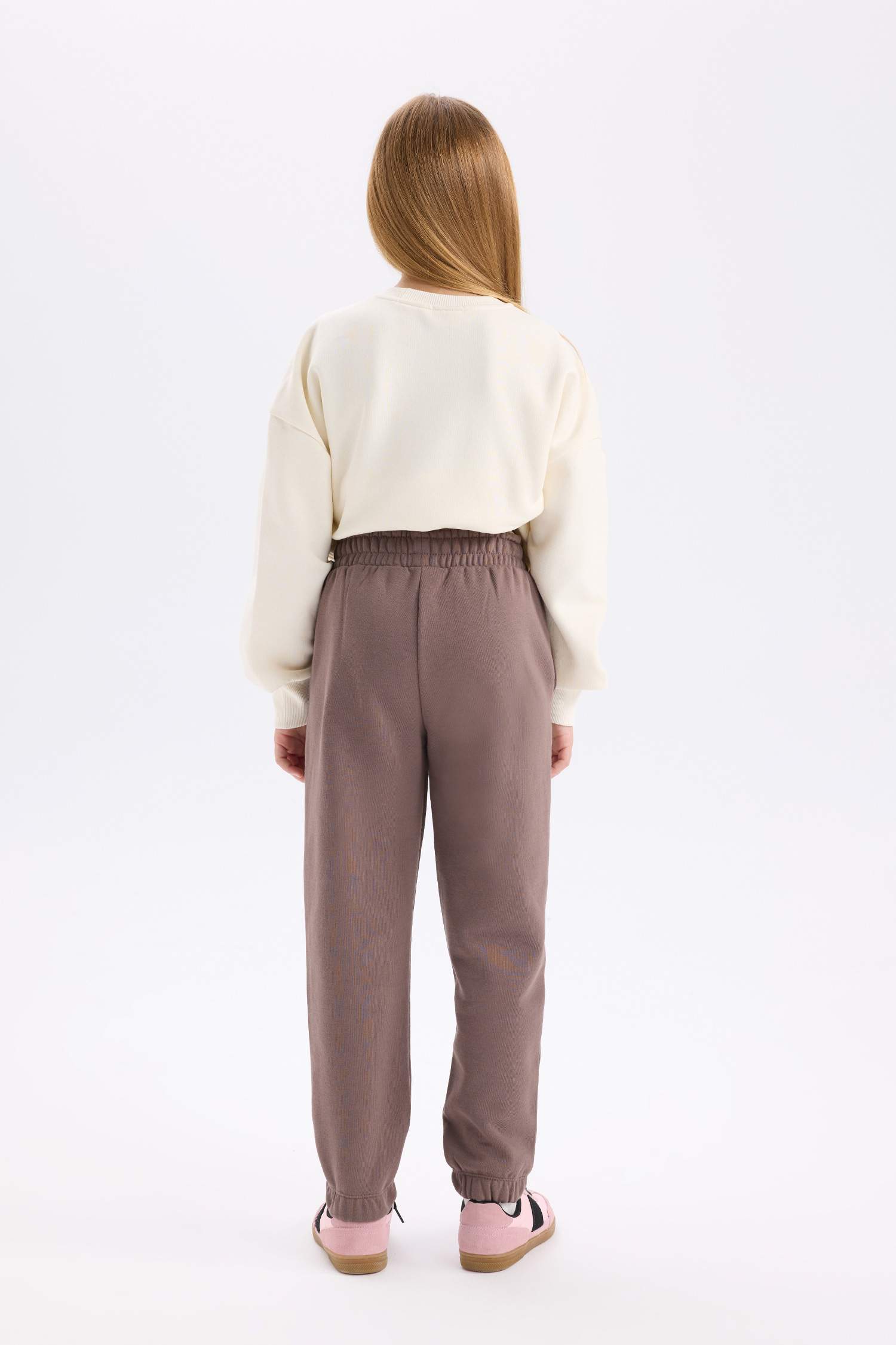 Kız Çocuk Beli Paçası Lastikli Jogger Eşofman Altı