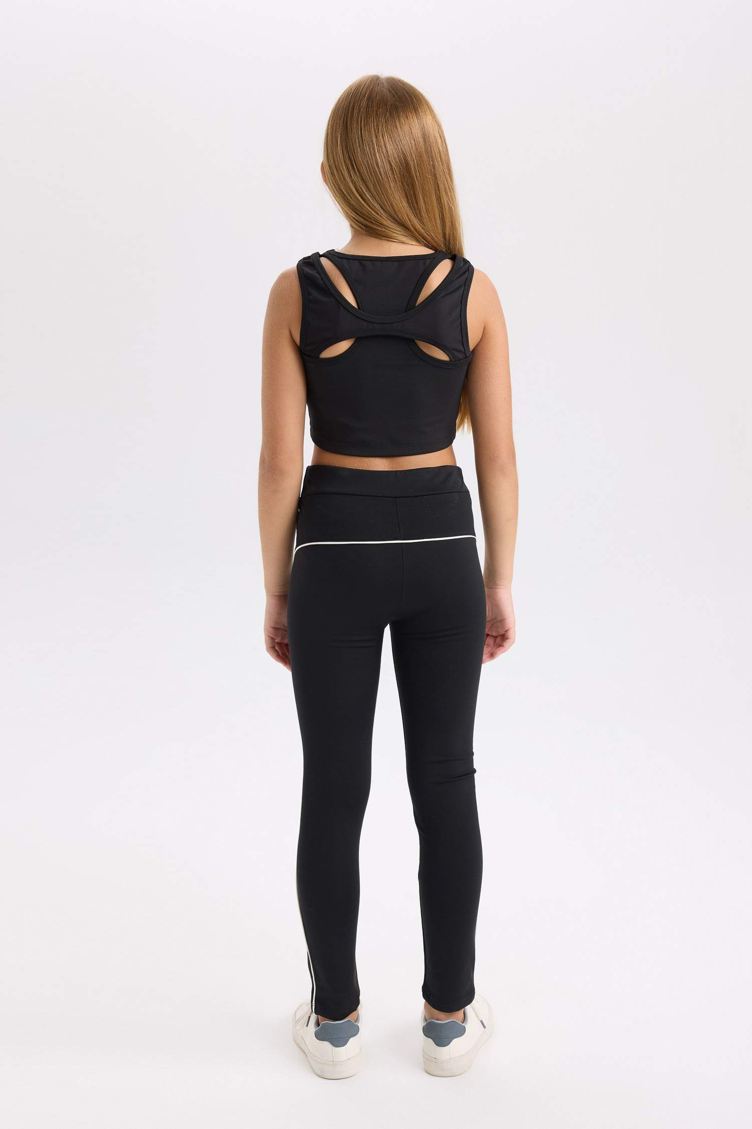 سروال ضيق بناتي مخطط