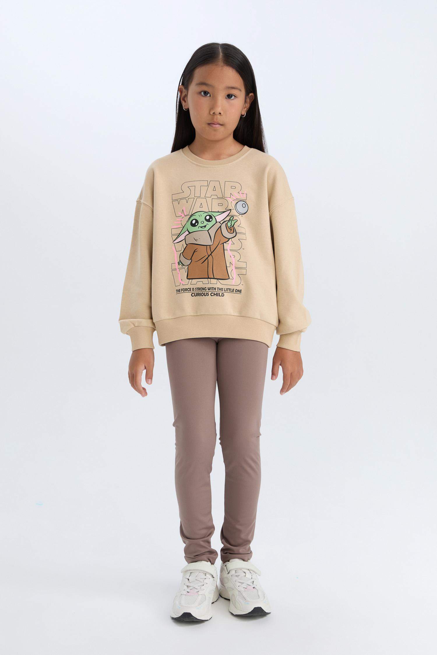 Kız Çocuk Standart Boy Baskılı Tayt