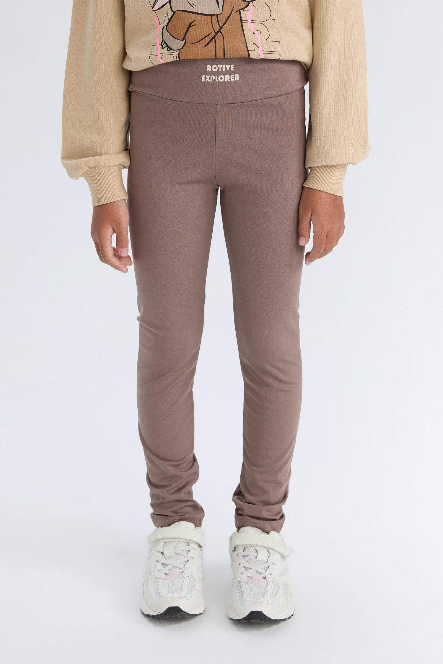 Kız Çocuk Standart Boy Baskılı Tayt