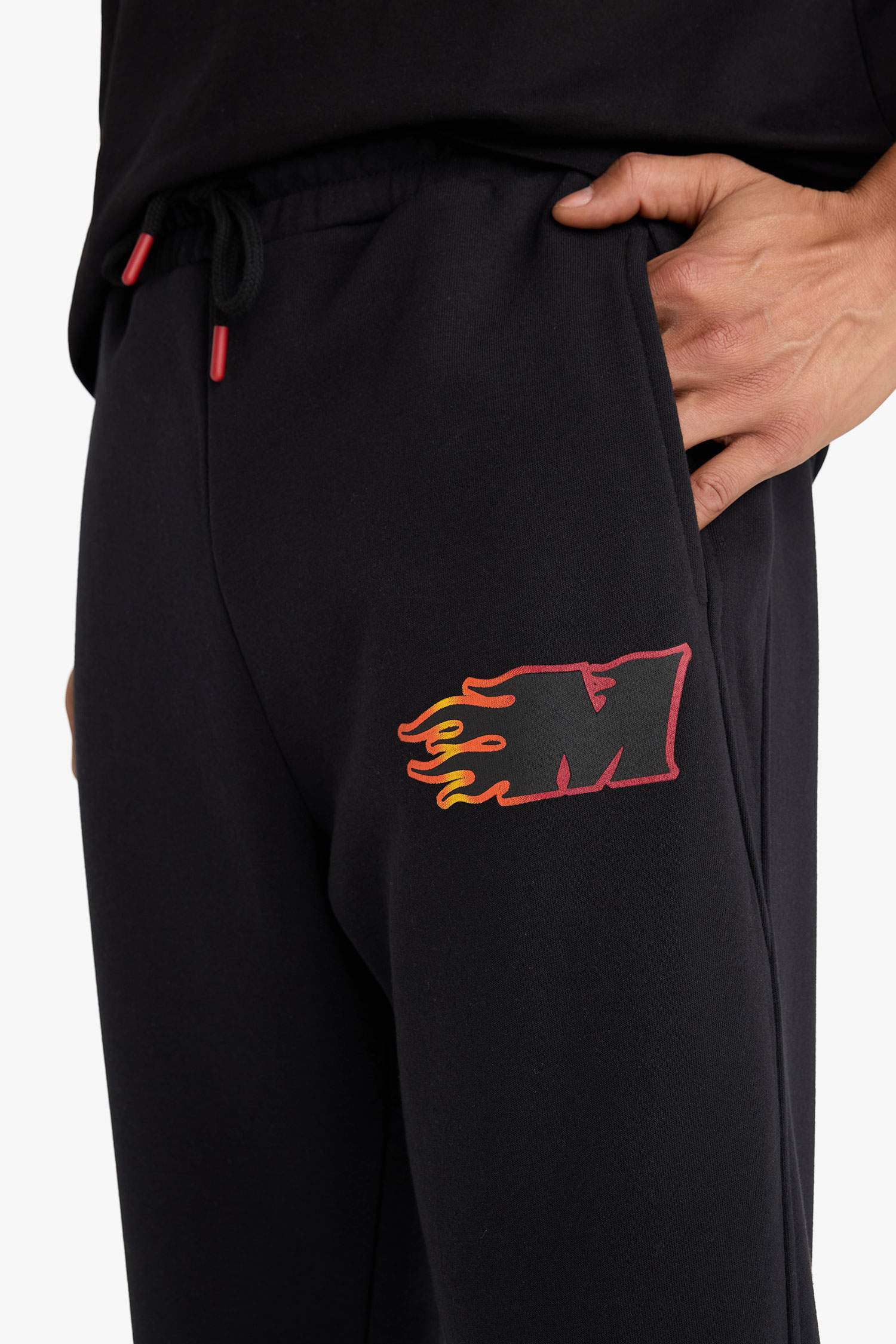 DeFactoFit NBA Miami Heat Kalın Jogger Eşofman Altı Standart Fit Cepli Esnek Bantlı Paça