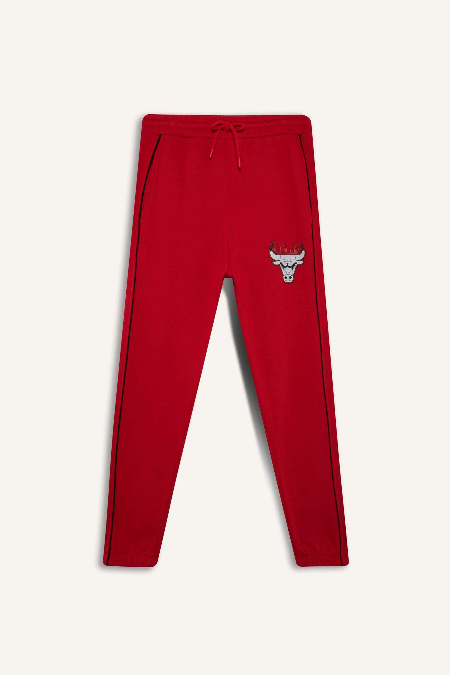 بنطلون سويت بانتس جوجر رياضي قصة عادية من شيكاغو بولز