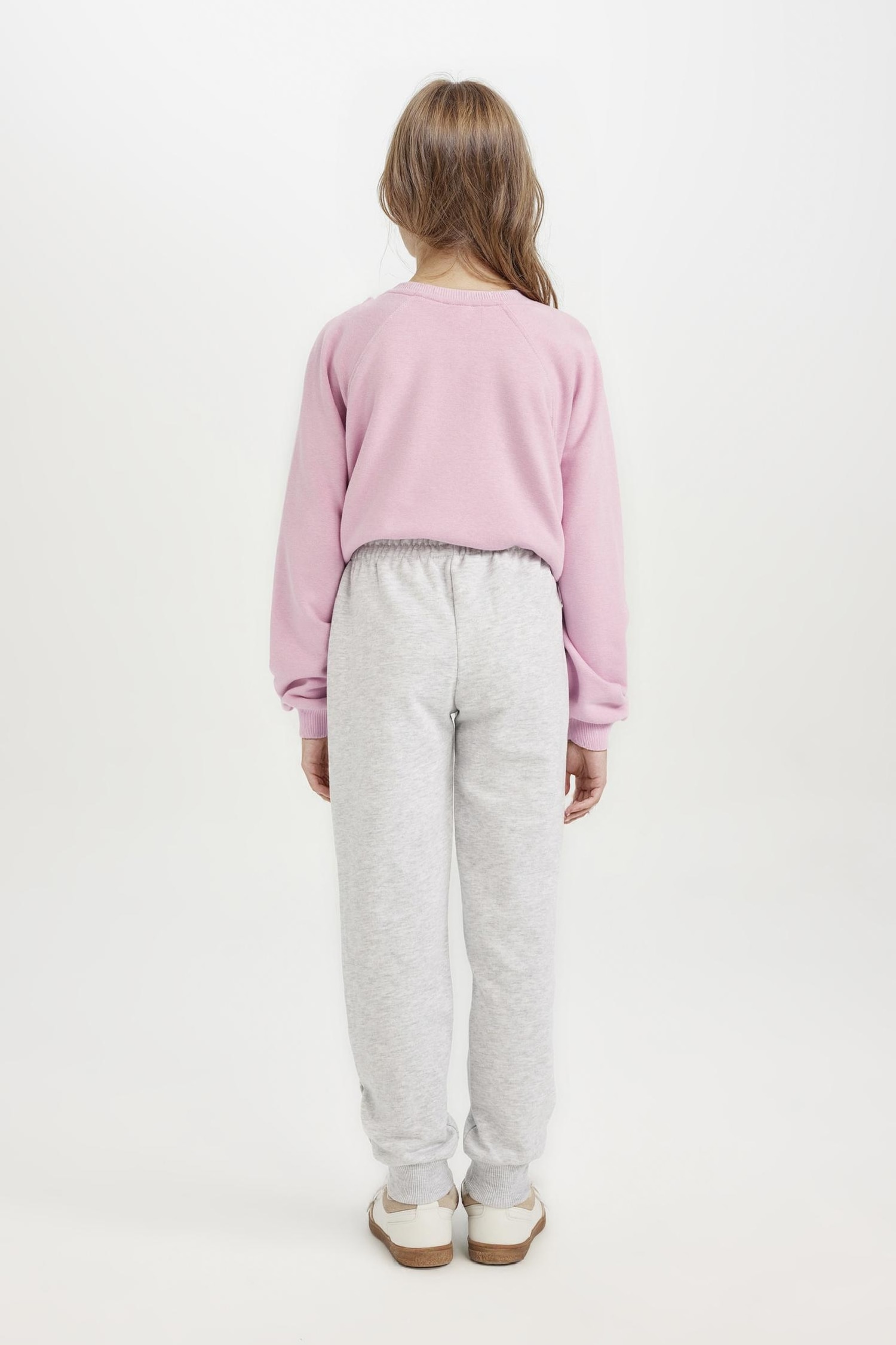 Kız Çocuk Beli Lastikli Baskılı Jogger Eşofman Altı