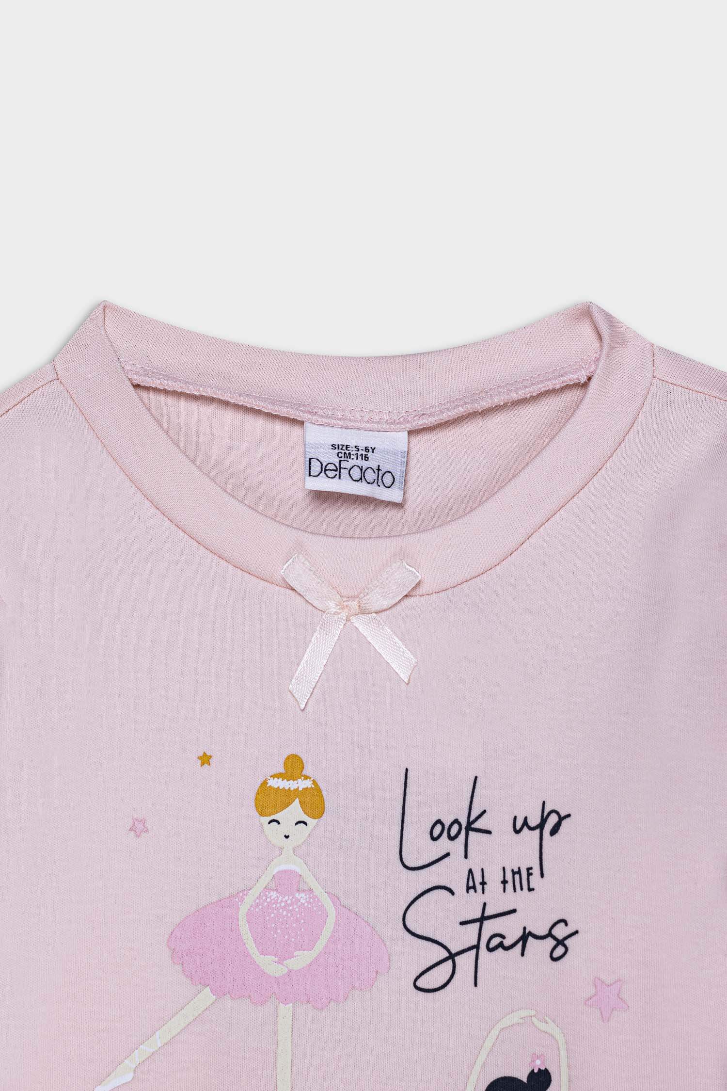 Baby Girl Ballerina Printed 2 Piece Pajama Set