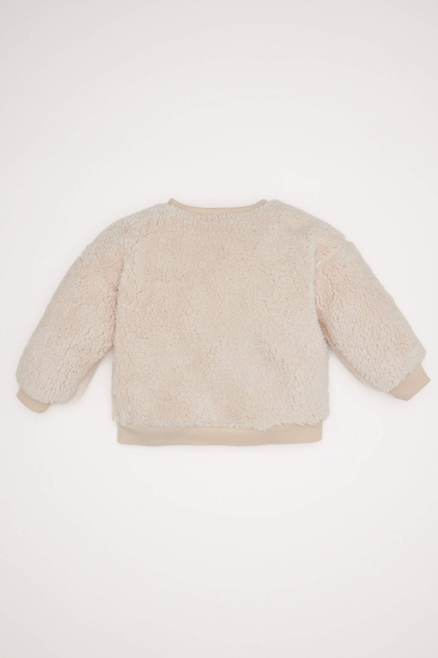 Baby Boy Crew Neck Christmas Themed Plush Sweatshirt