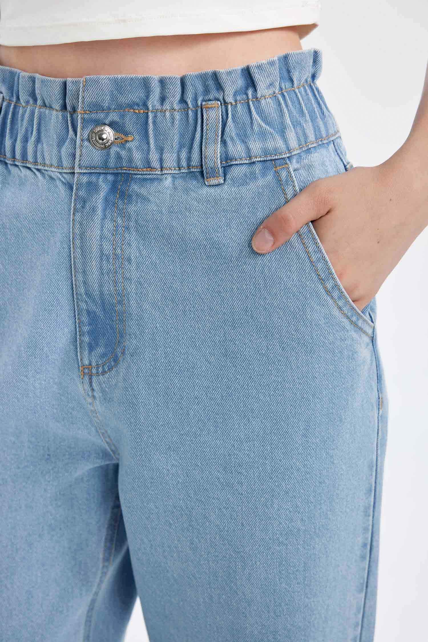 Paperbag High Waist Crop Jeans