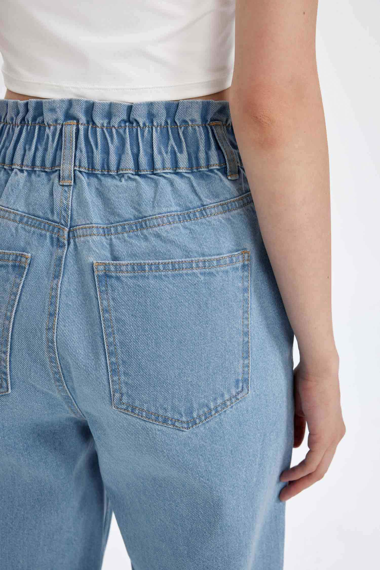 Paperbag High Waist Crop Jeans