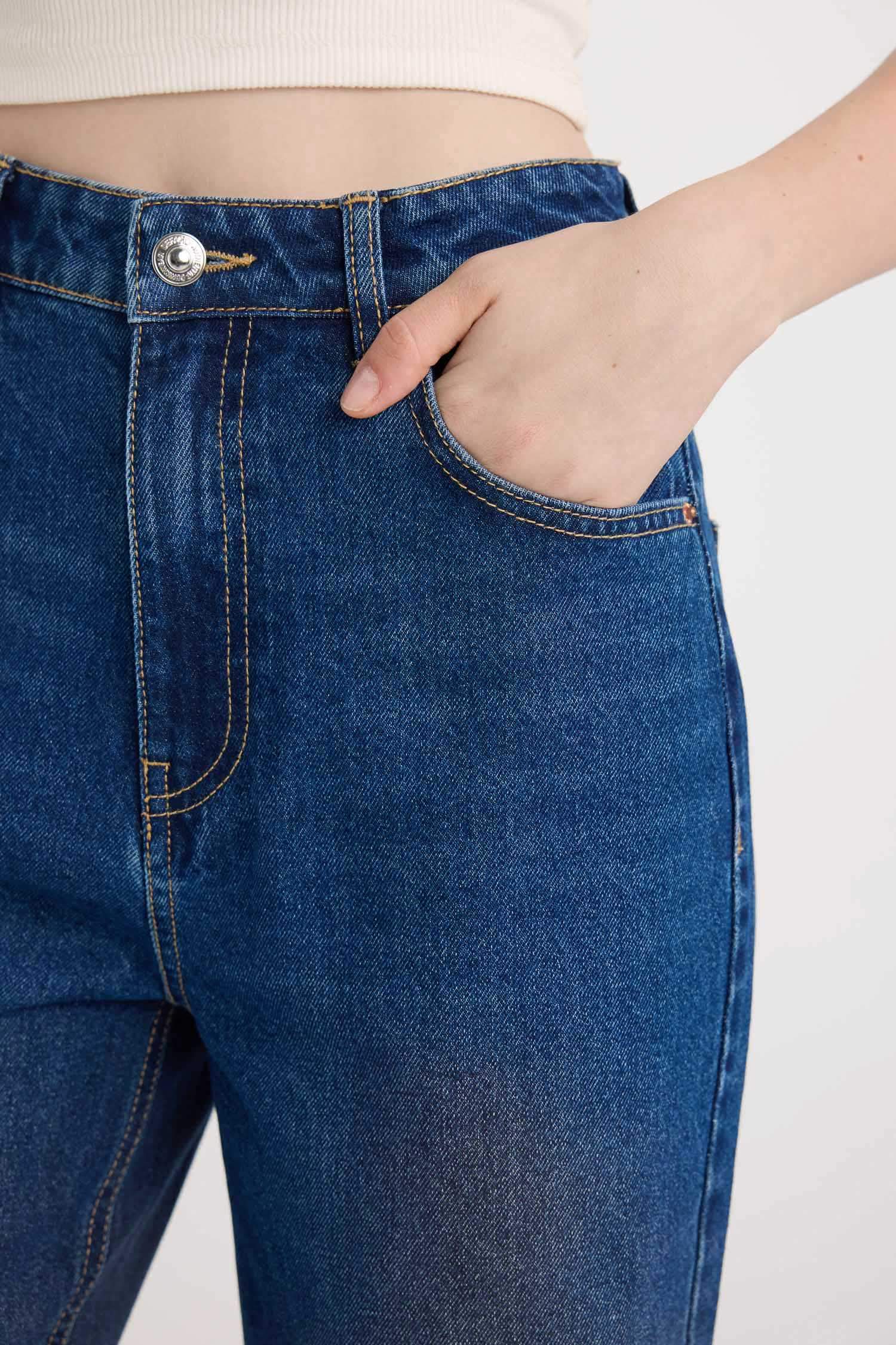 90's Wide Leg Yüksek Bel Uzun Jean Pantolon