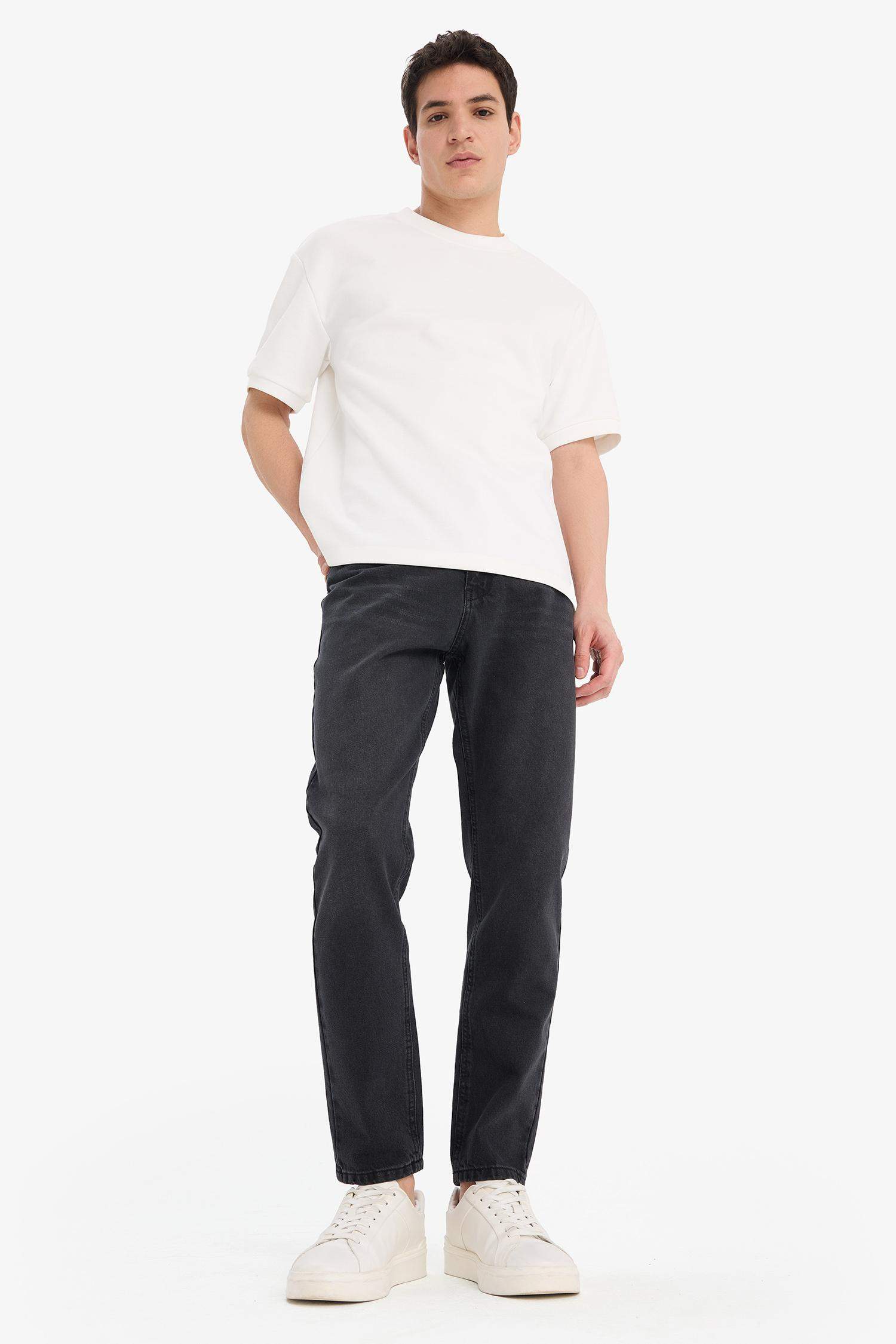 %100 Pamuk 90's Slim Fit Dar Kalıp Yüksek Bel Dar Paça Jean Pantolon