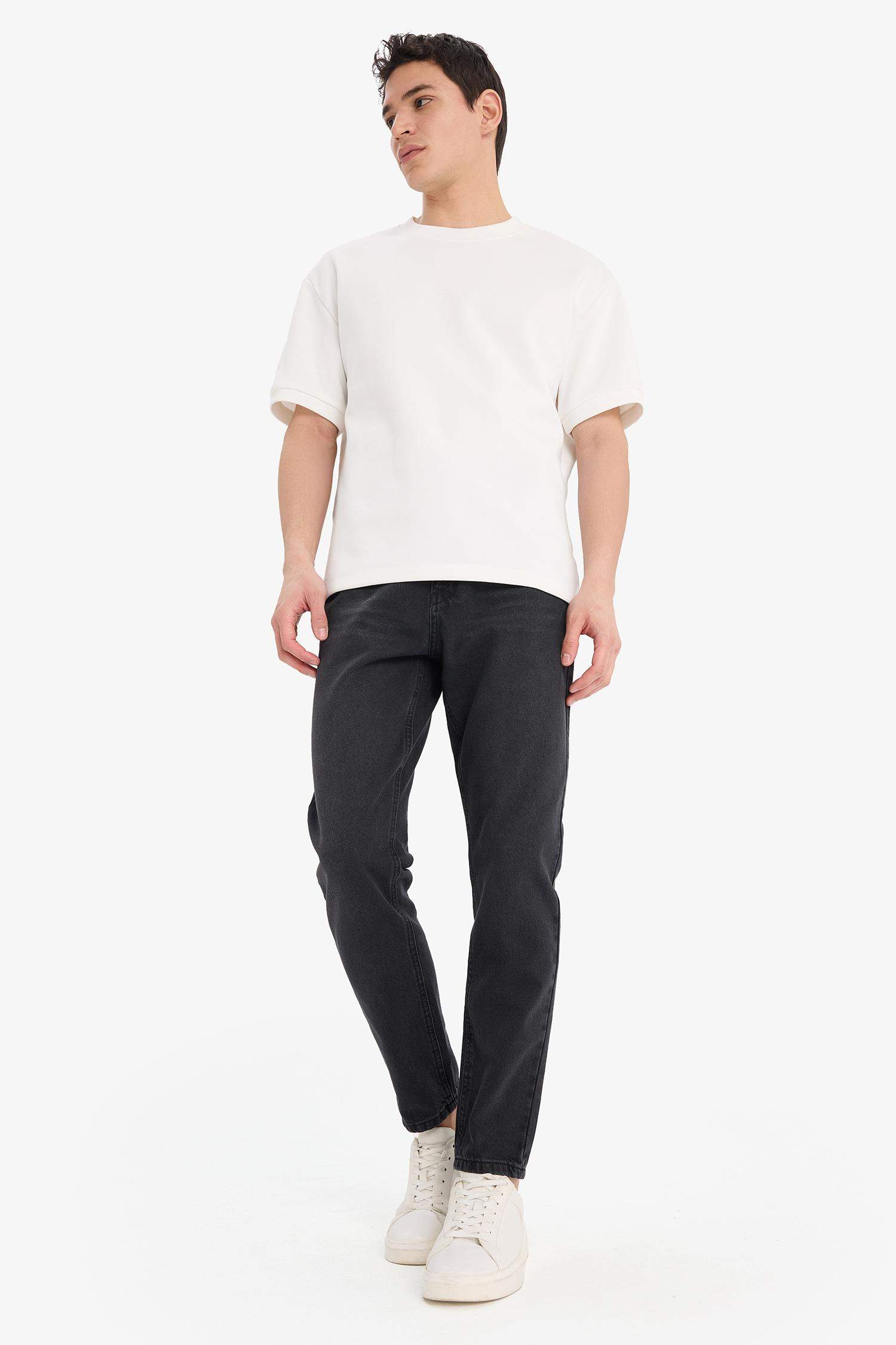 %100 Pamuk 90's Slim Fit Dar Kalıp Yüksek Bel Dar Paça Jean Pantolon