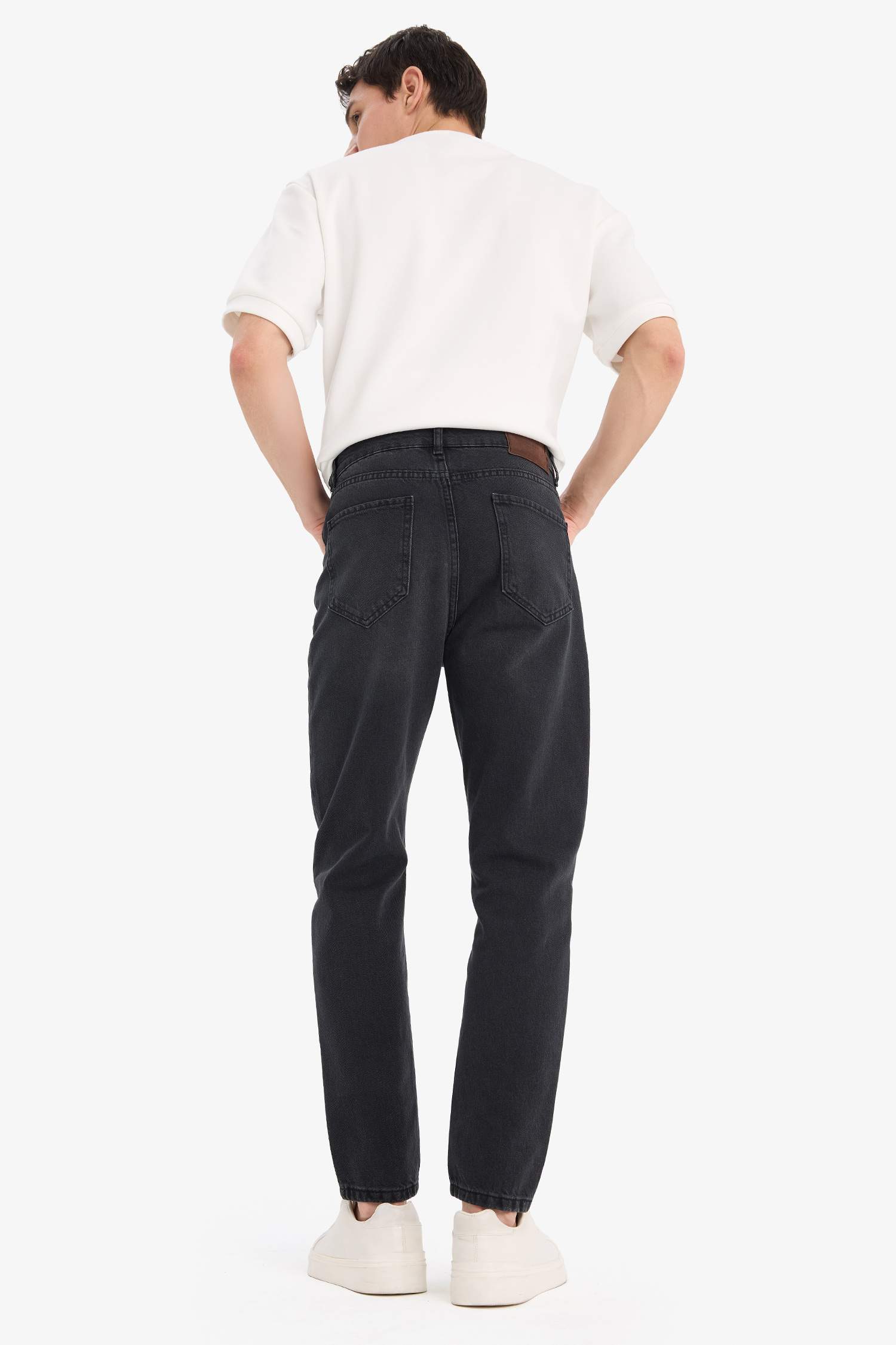 %100 Pamuk 90's Slim Fit Dar Kalıp Yüksek Bel Dar Paça Jean Pantolon