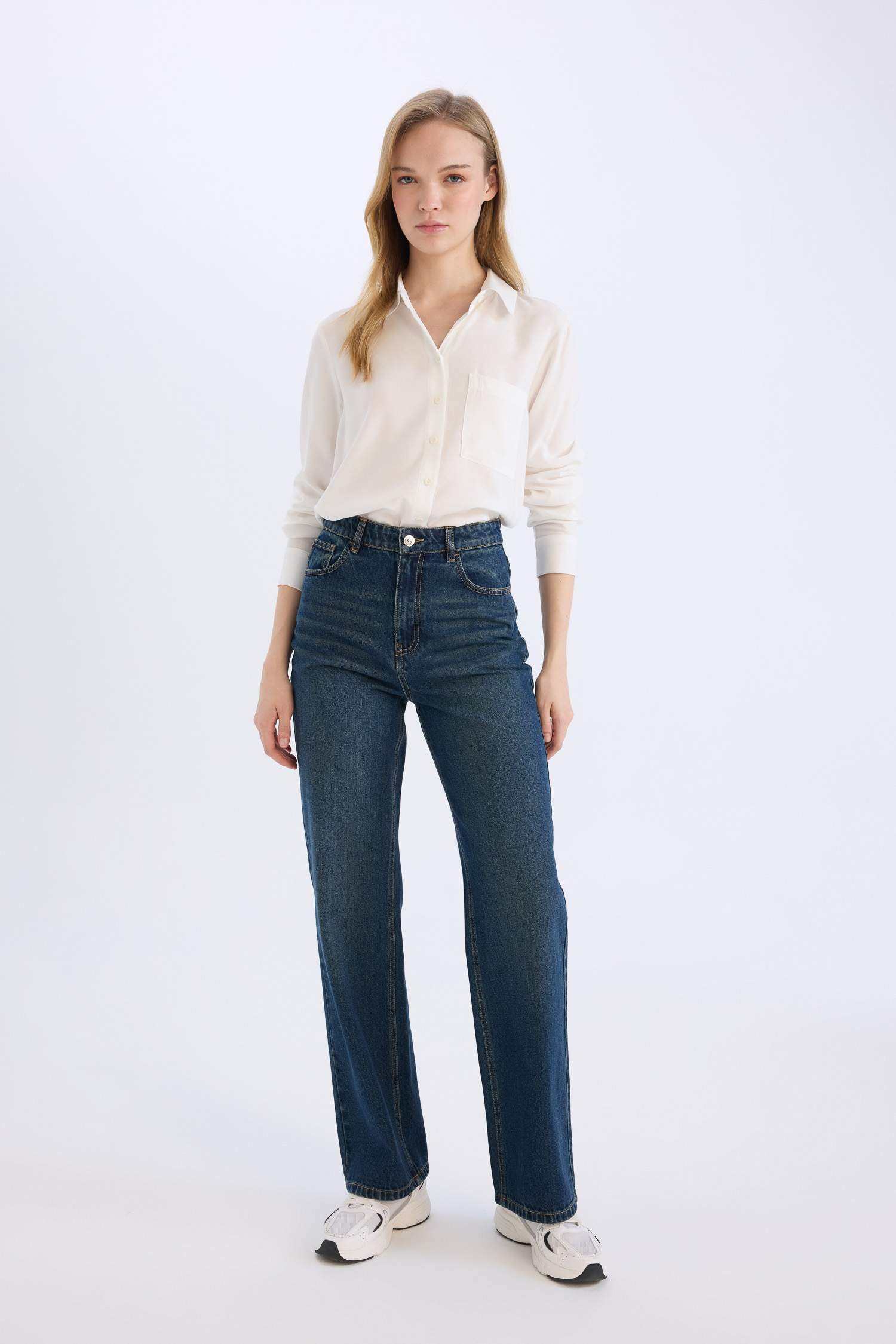 90-шы жылдардағы кең аяқ деним Шалбар