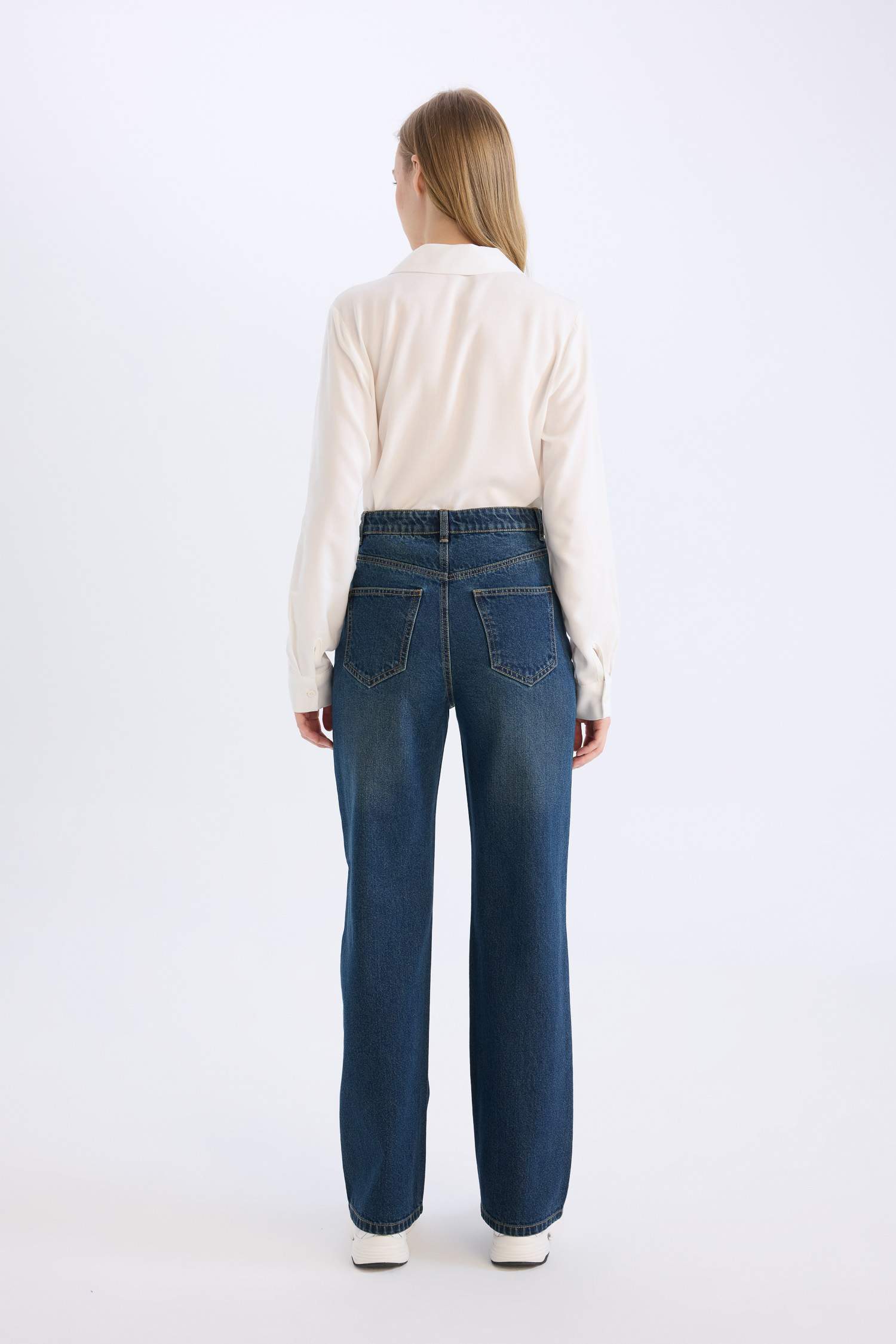 90-шы жылдардағы кең аяқ деним Шалбар