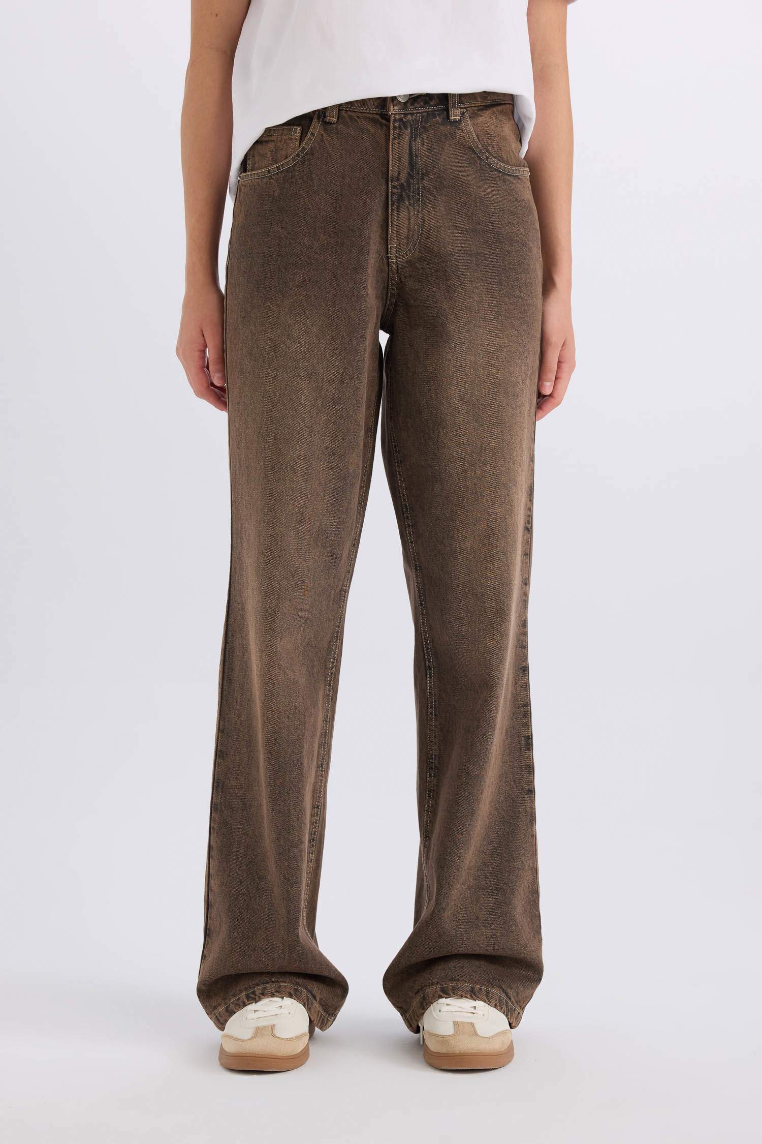 Таңдай Кең деним Шалбар