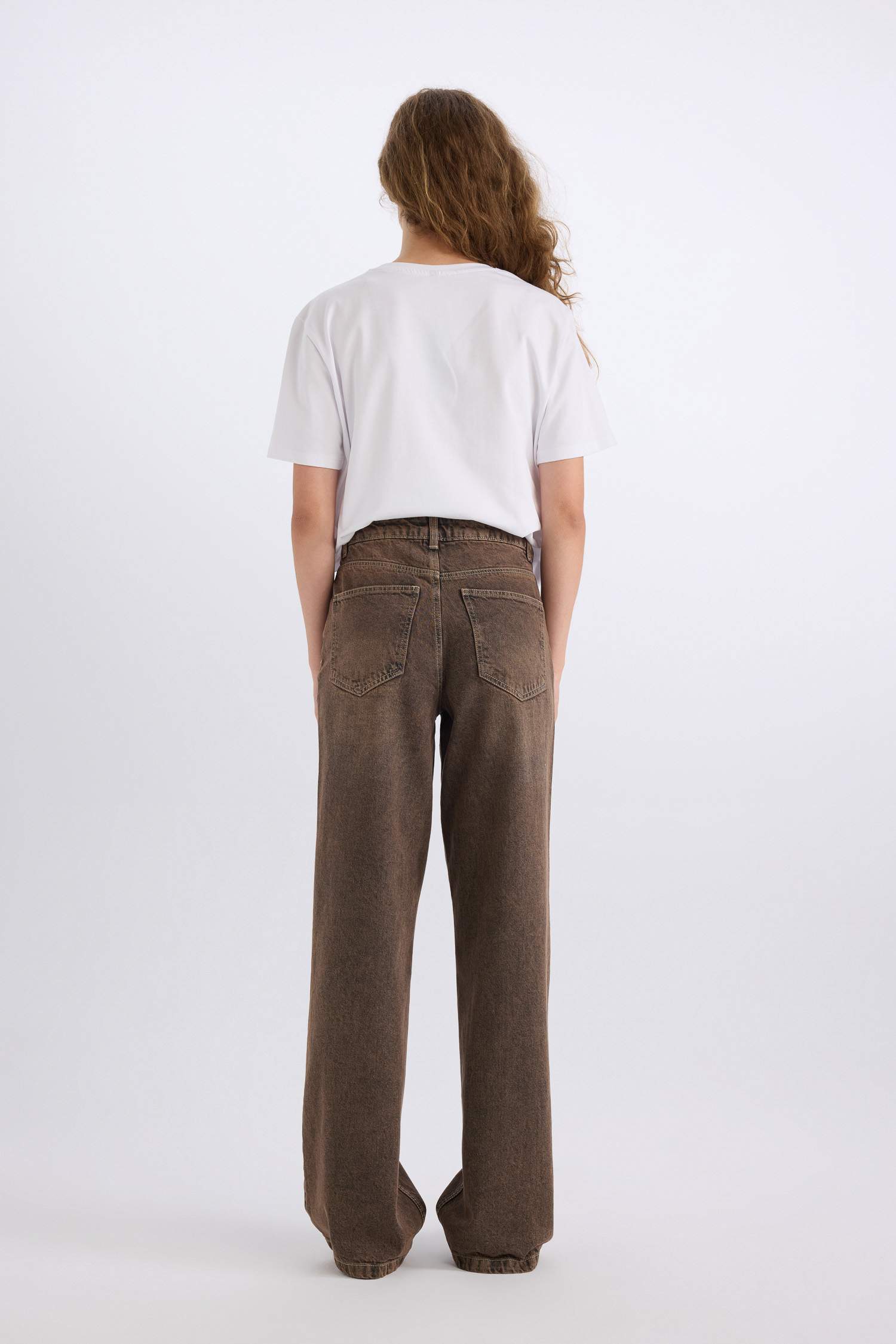 Таңдай Кең деним Шалбар