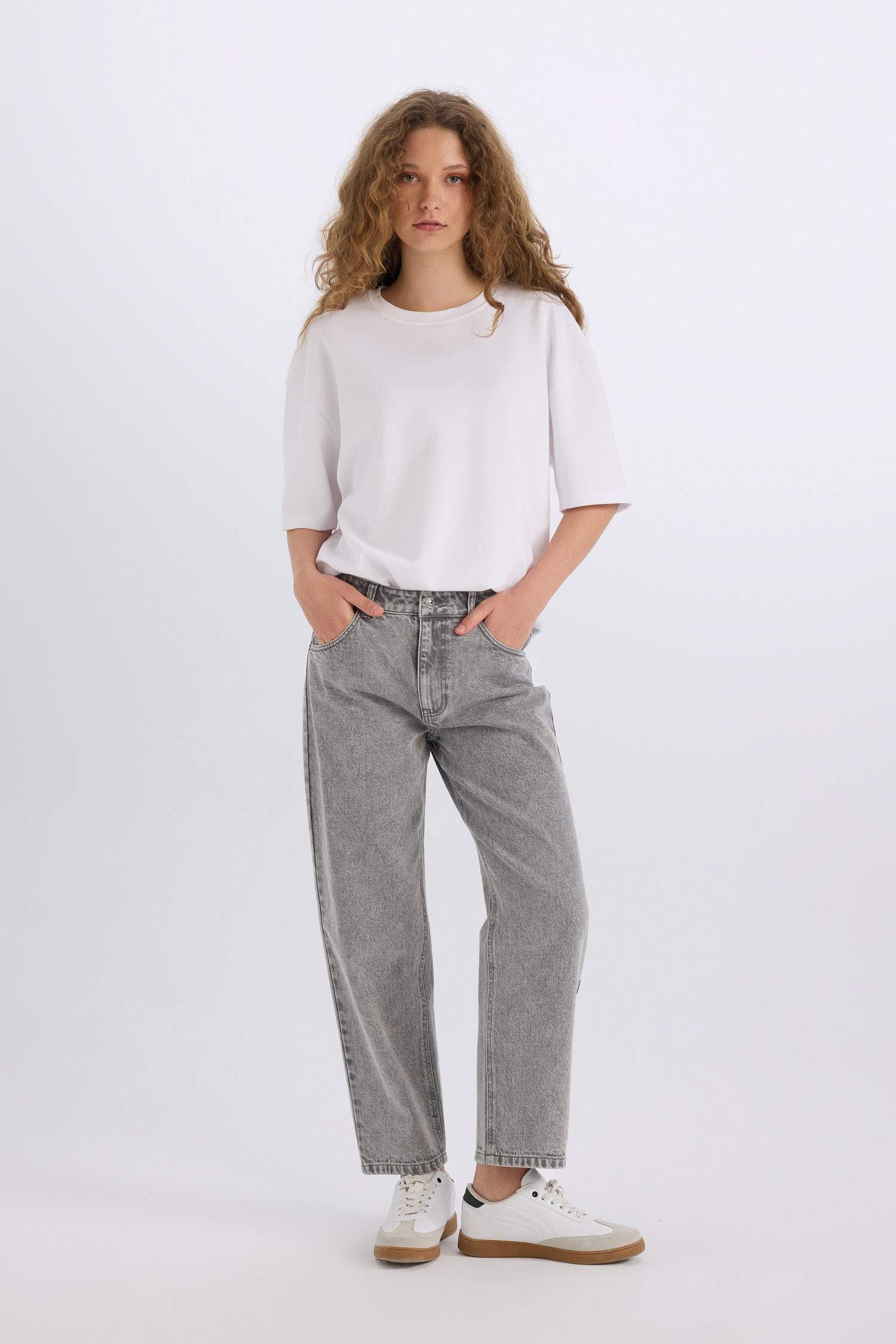 Джинсы Boyfriend с высокой талией