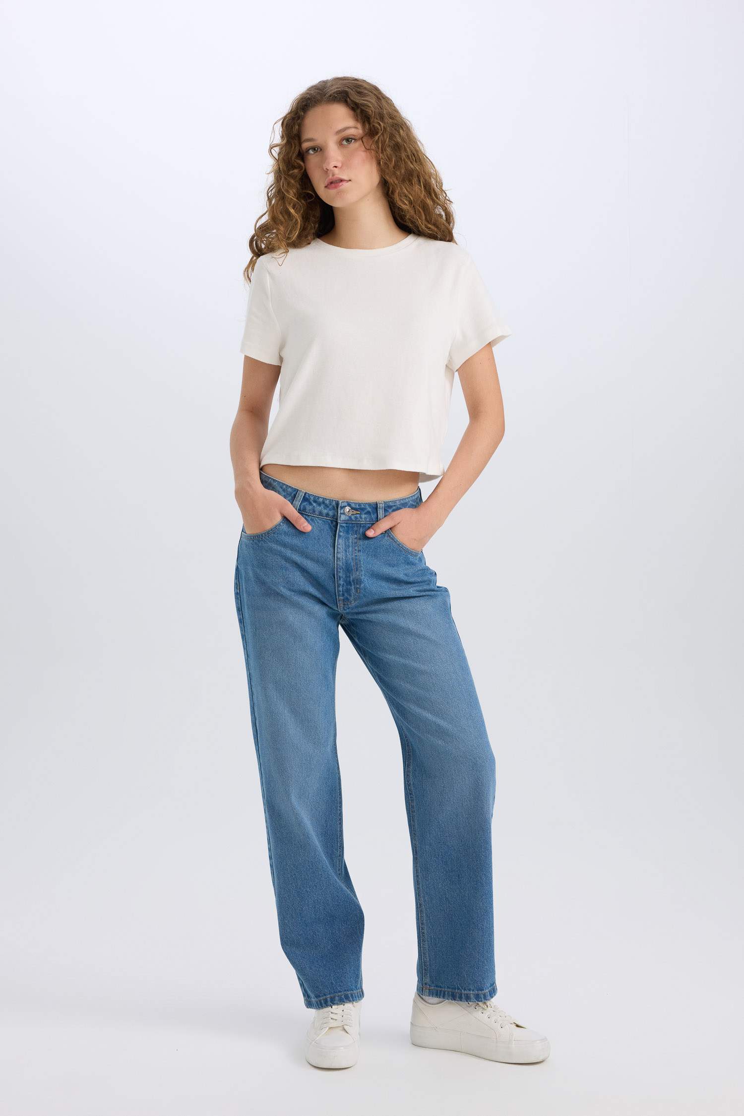 бойфриенд деним Шалбар