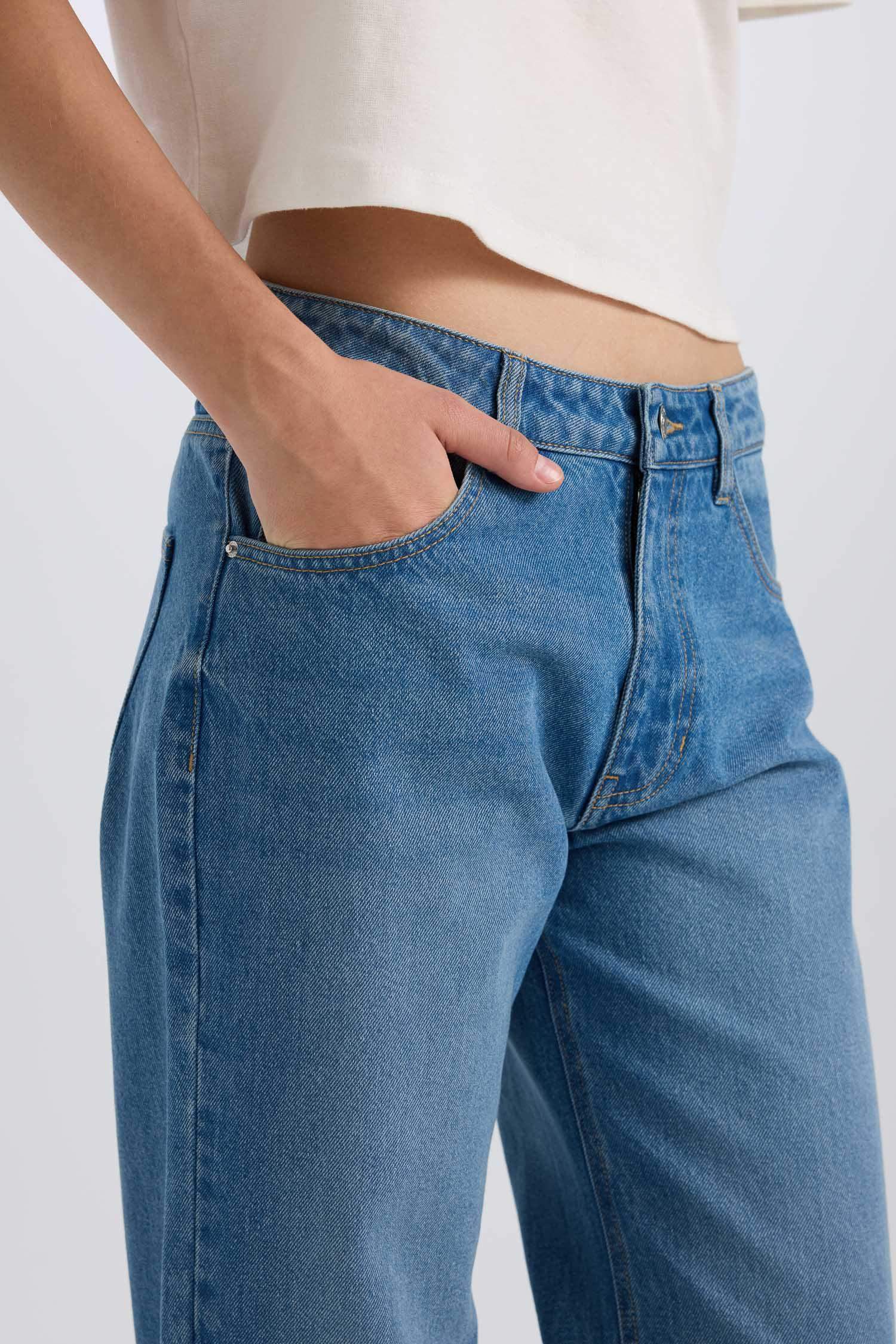 бойфриенд деним Шалбар