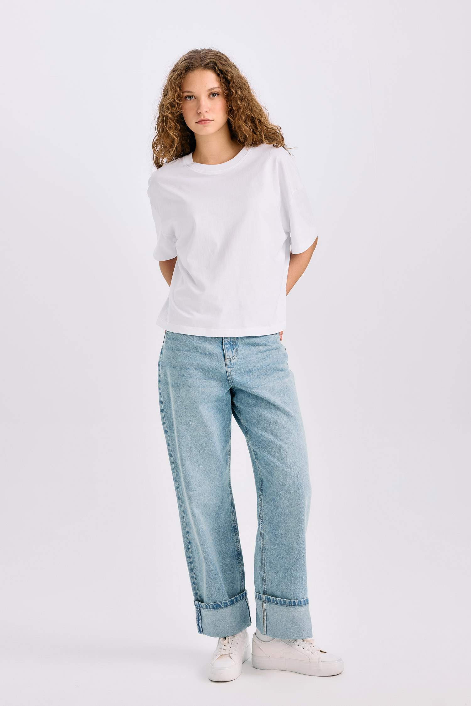 Relax Fit джинсы с высокой талией