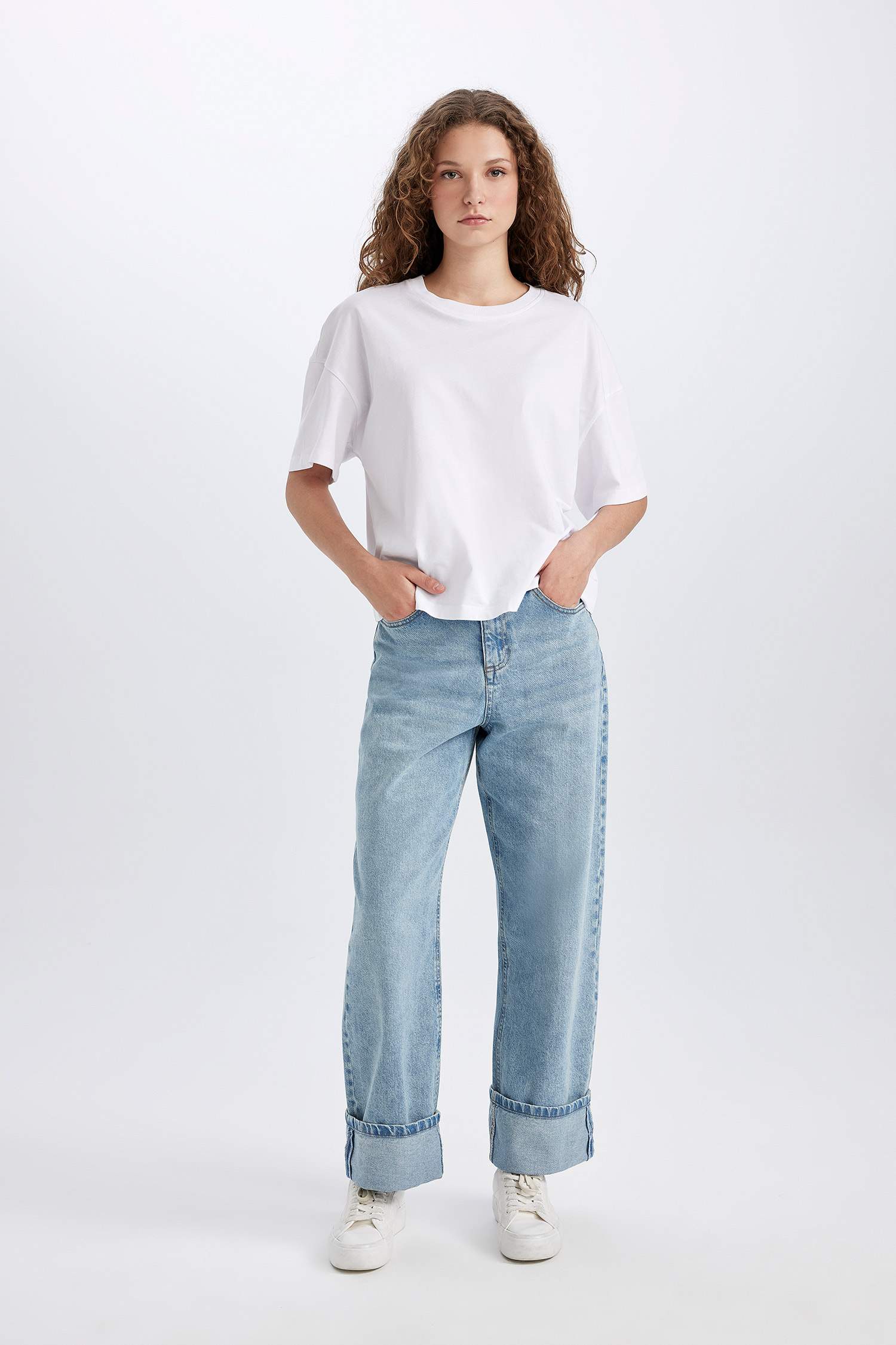 Relax Fit джинсы с высокой талией