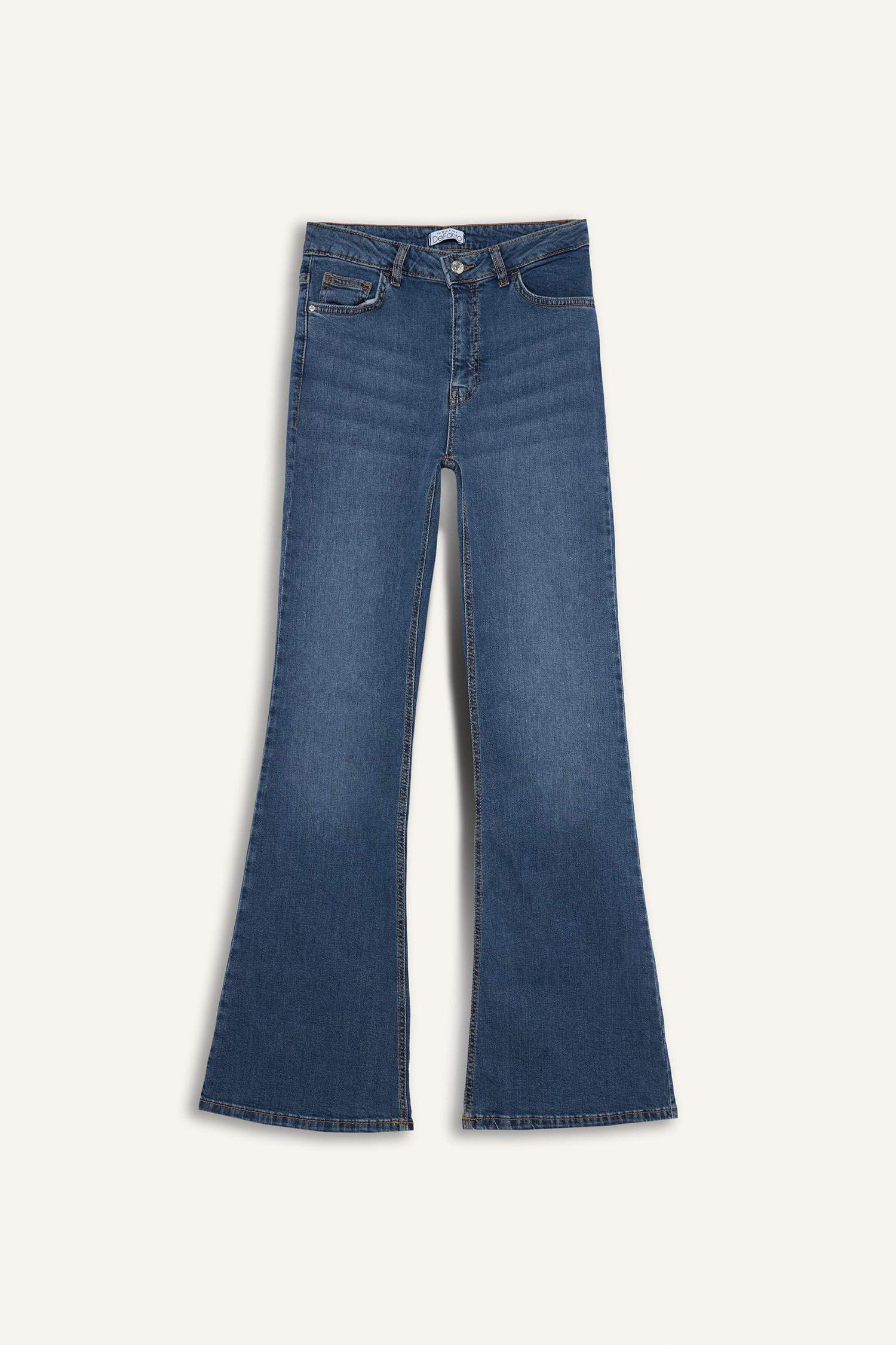 Mia Yüksek Bel Geniş Paça Jean Pantolon