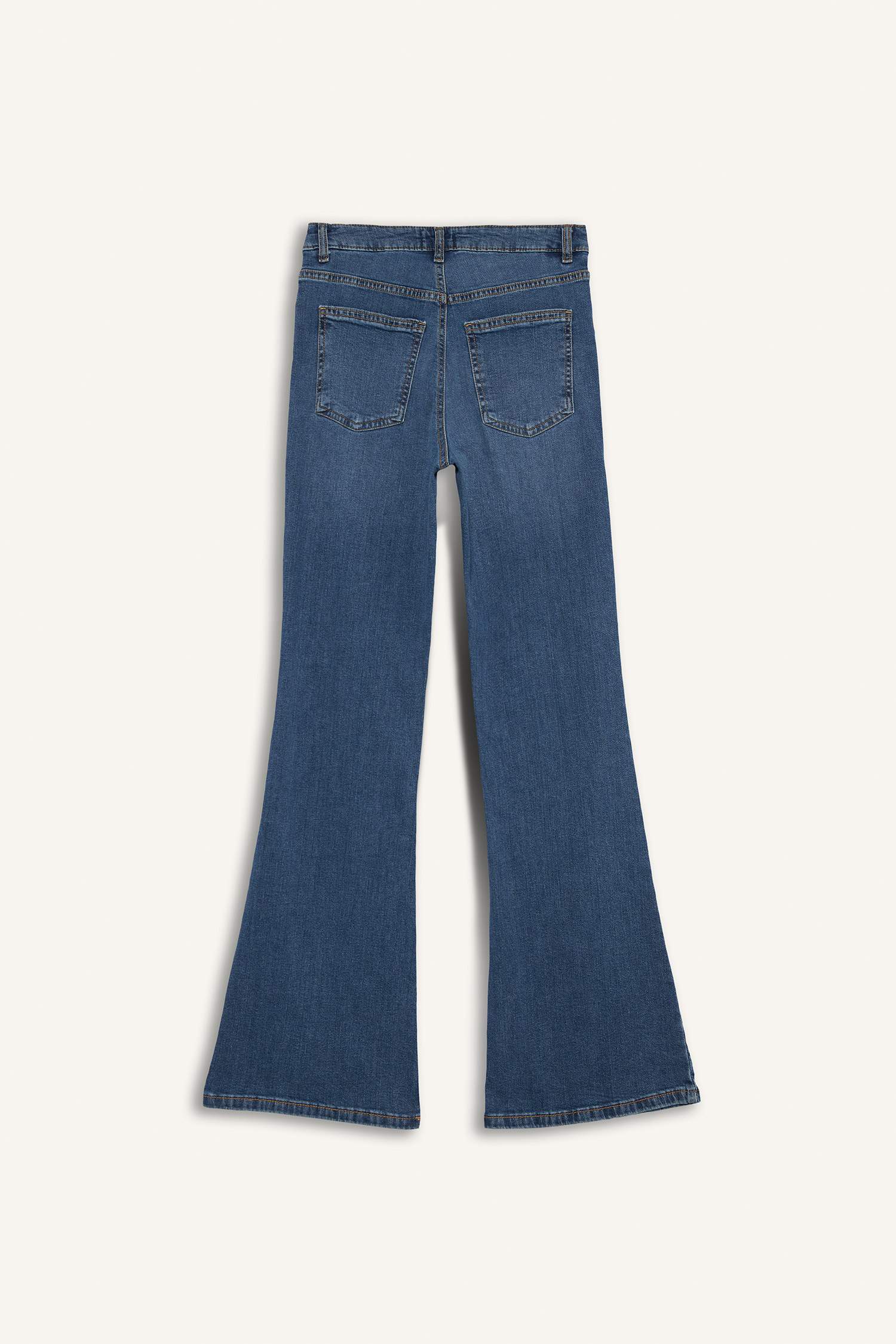 Mia Yüksek Bel Geniş Paça Jean Pantolon