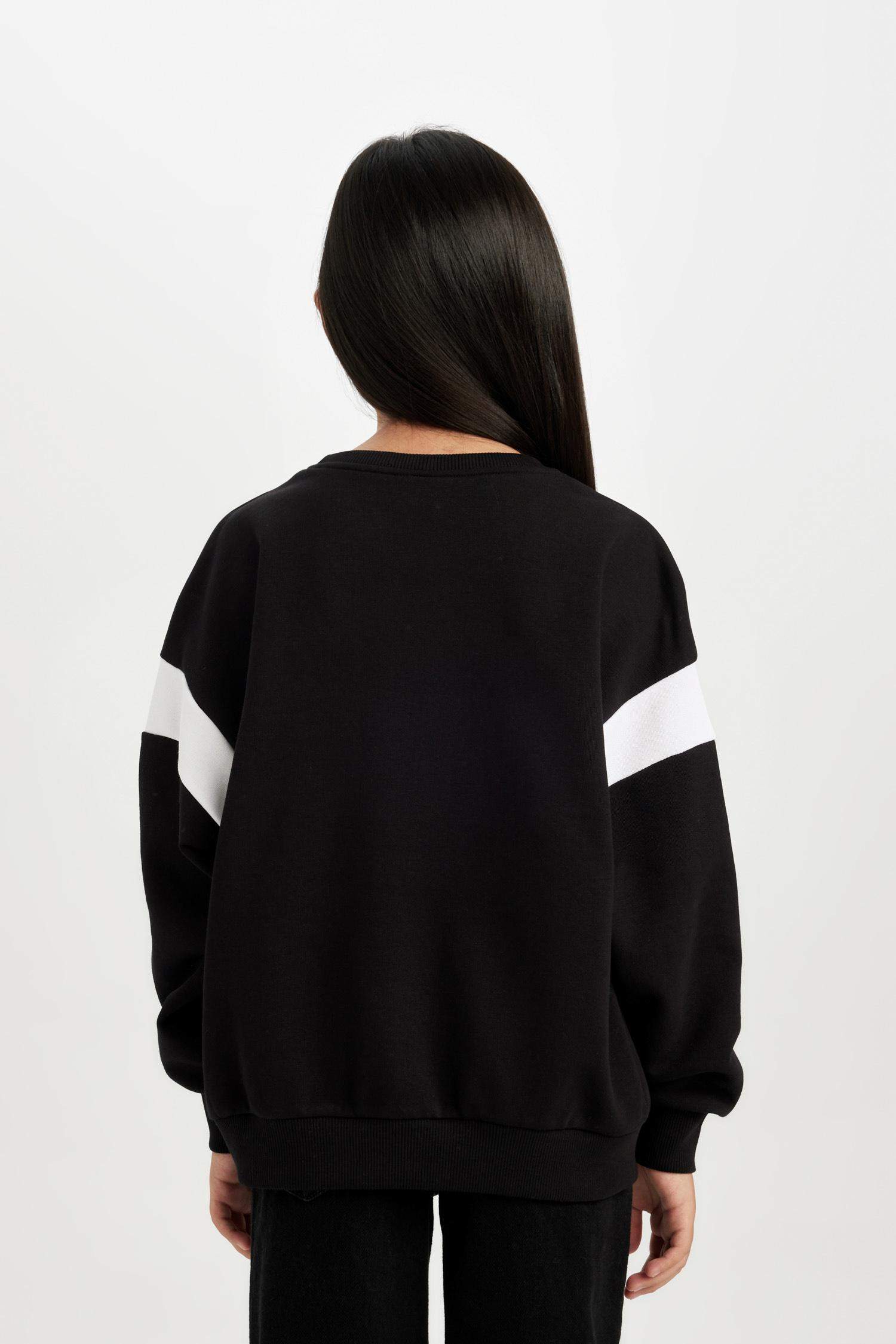 Sweat-shirt à Coupe décontractée Col rond avec imprimé pour Fille