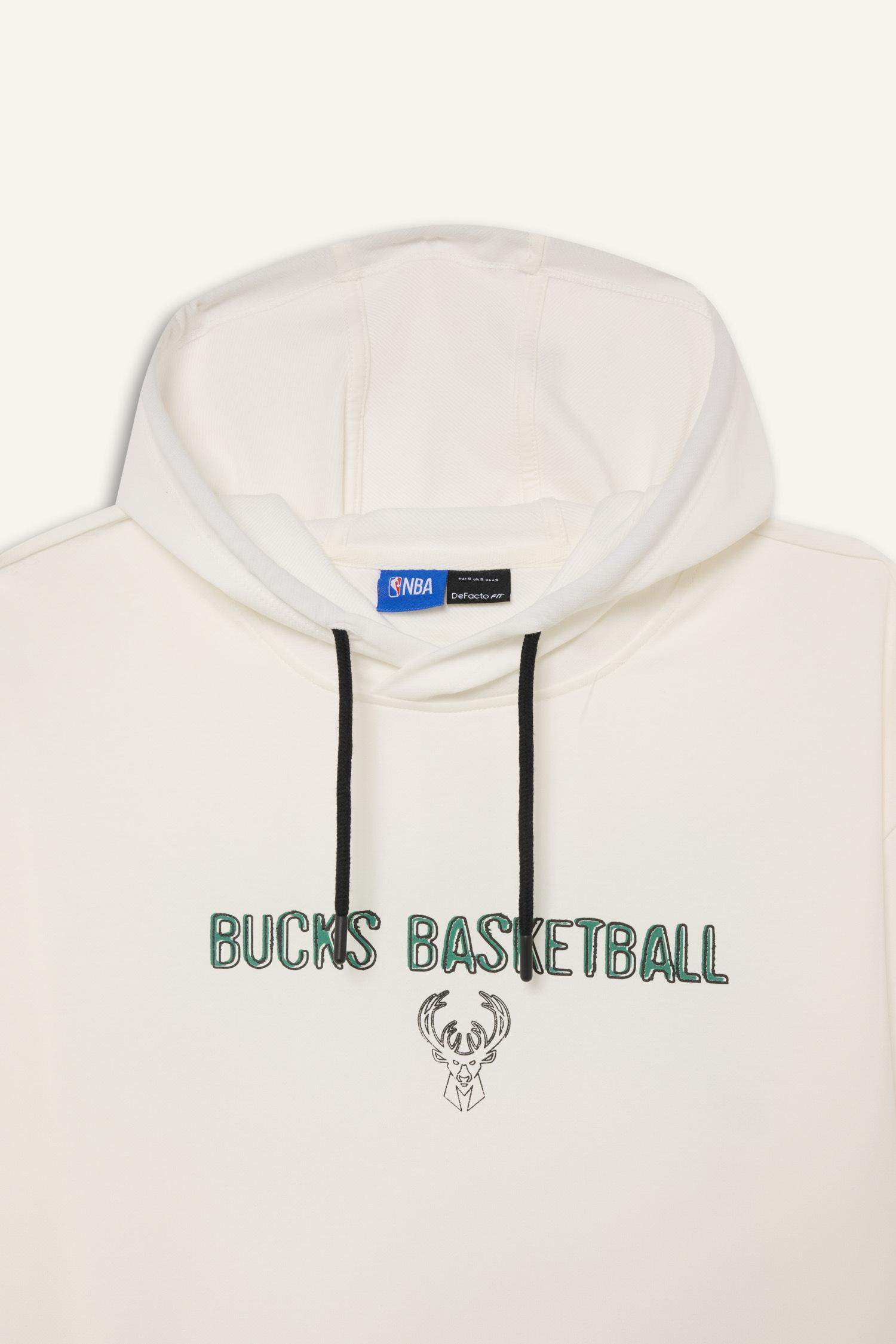 DeFactoFit NBA Milwaukee Bucks Oversize Fit Sports T-Shirt